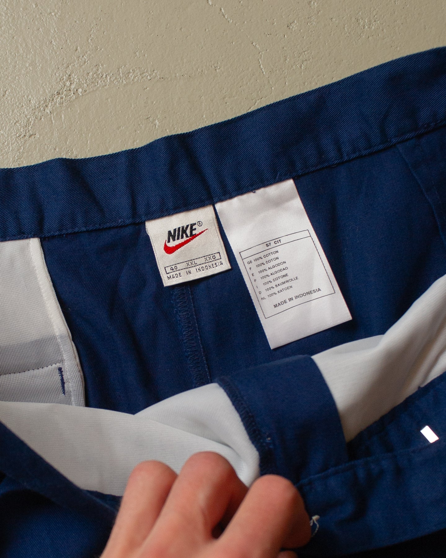 90s Deadstock Nike Supreme Court Shorts navyblue - XXL