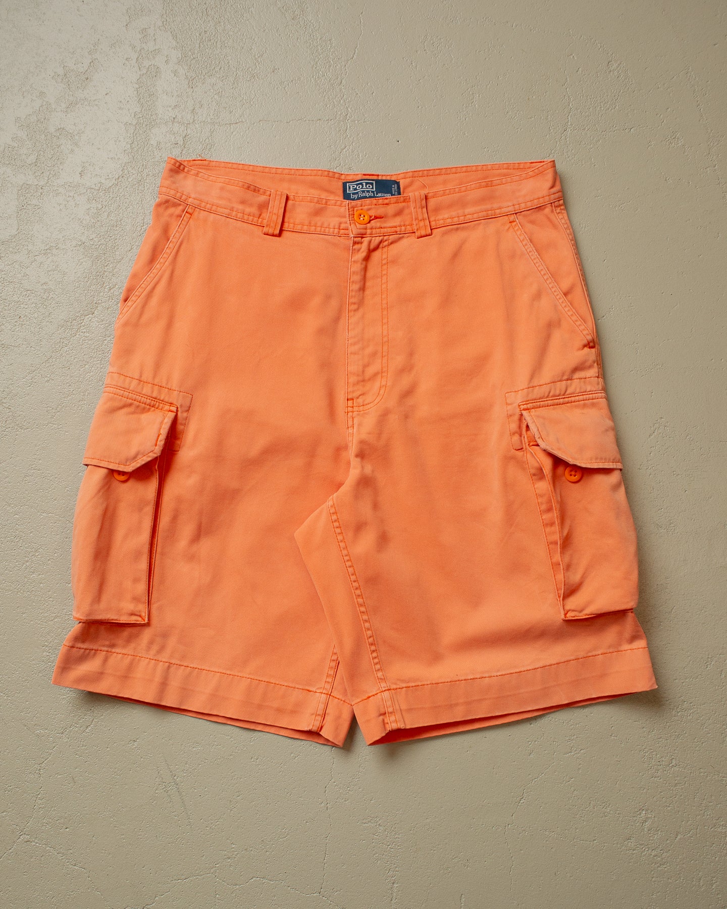 2000s Polo Ralph Lauren Cargo Shorts coral red - 33/34