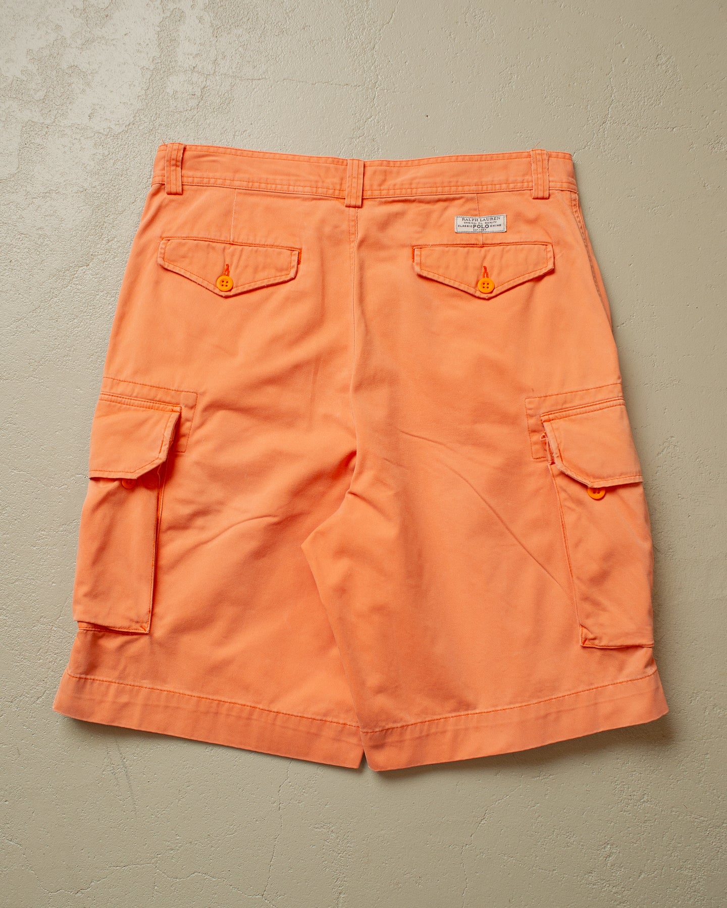 2000s Polo Ralph Lauren Cargo Shorts coral red - 33/34