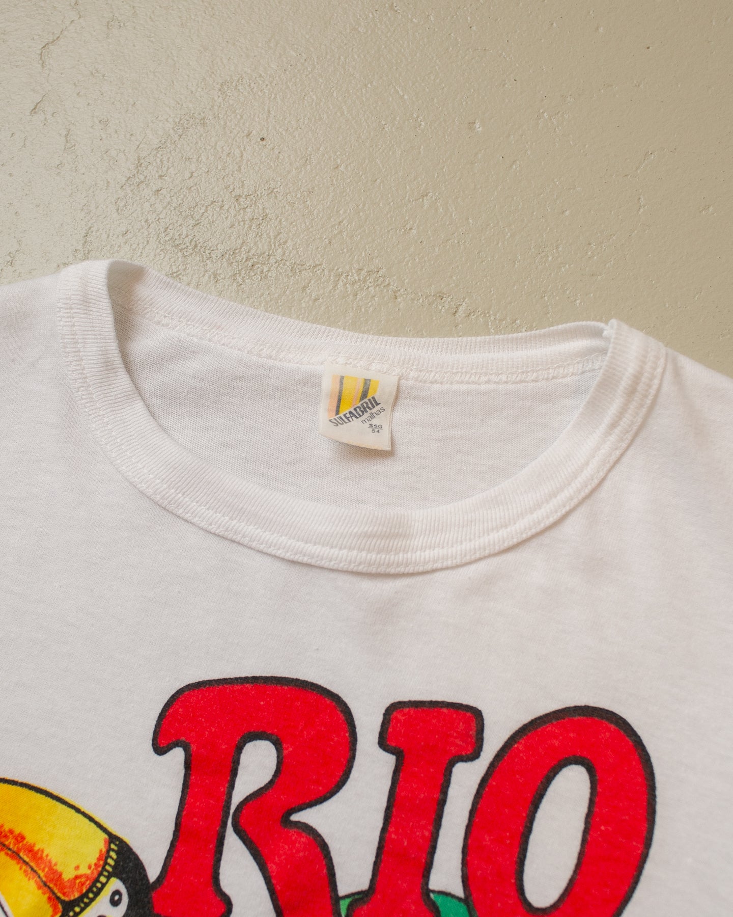 80s Rio de Janeiro Parrot T-shirt white - M/L