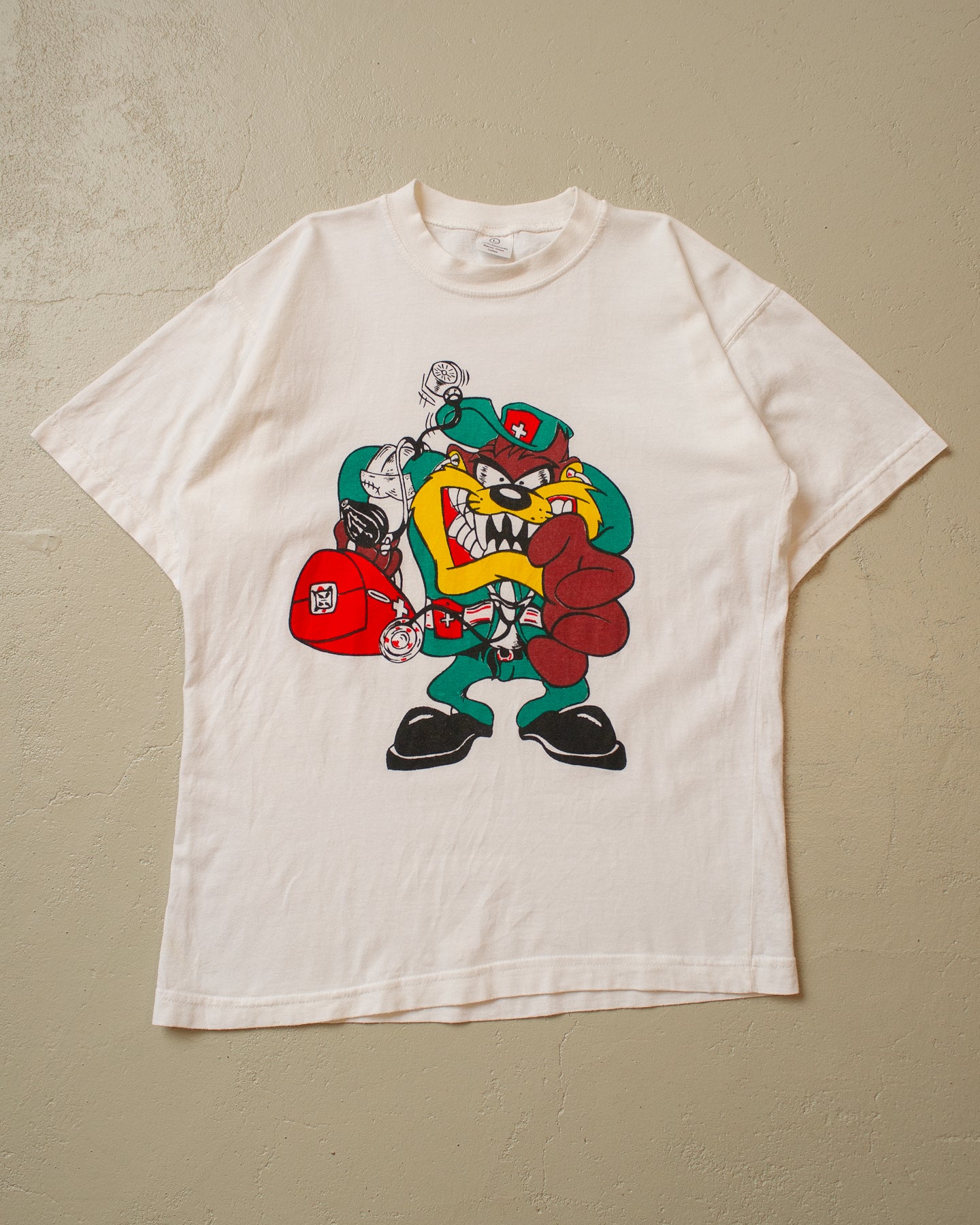 80s/90s Doctor Taz T-shirt white - Womens XS/S