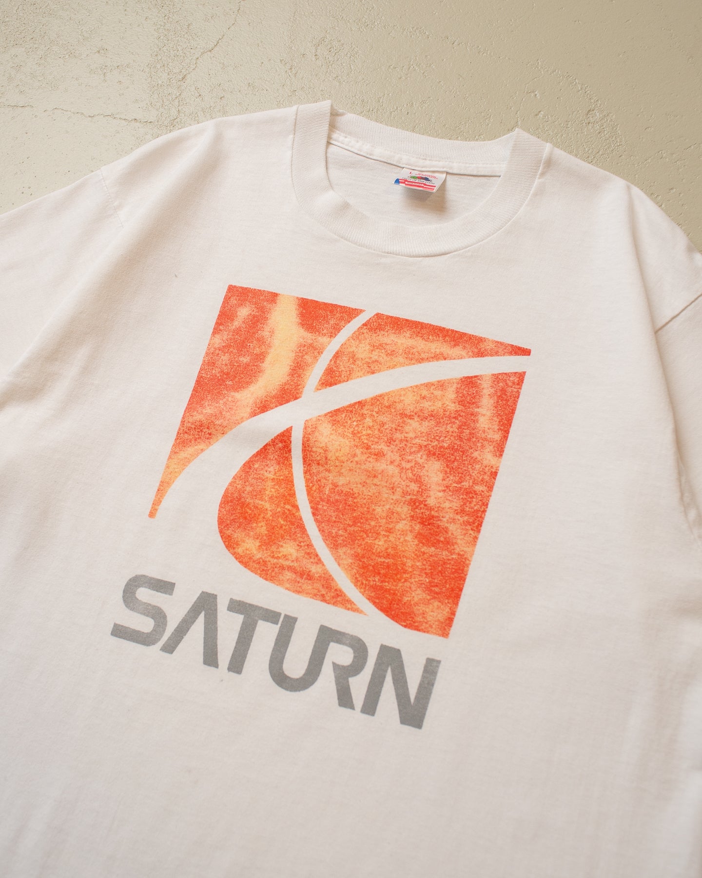 90s Saturn T-shirt white - L