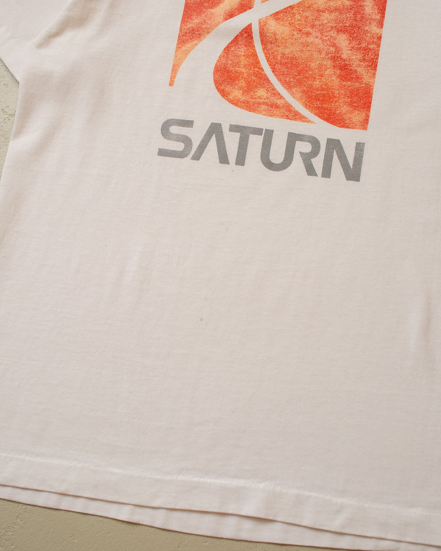 90s Saturn T-shirt white - L