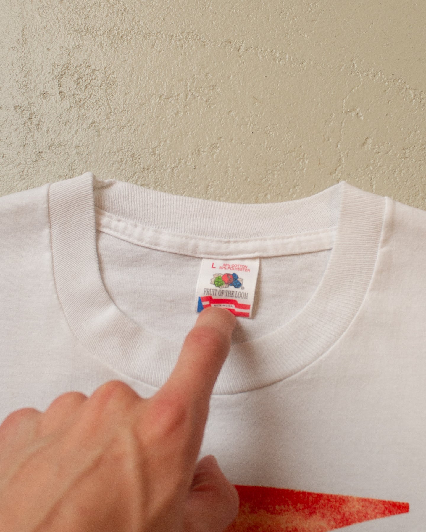 90s Saturn T-shirt white - L