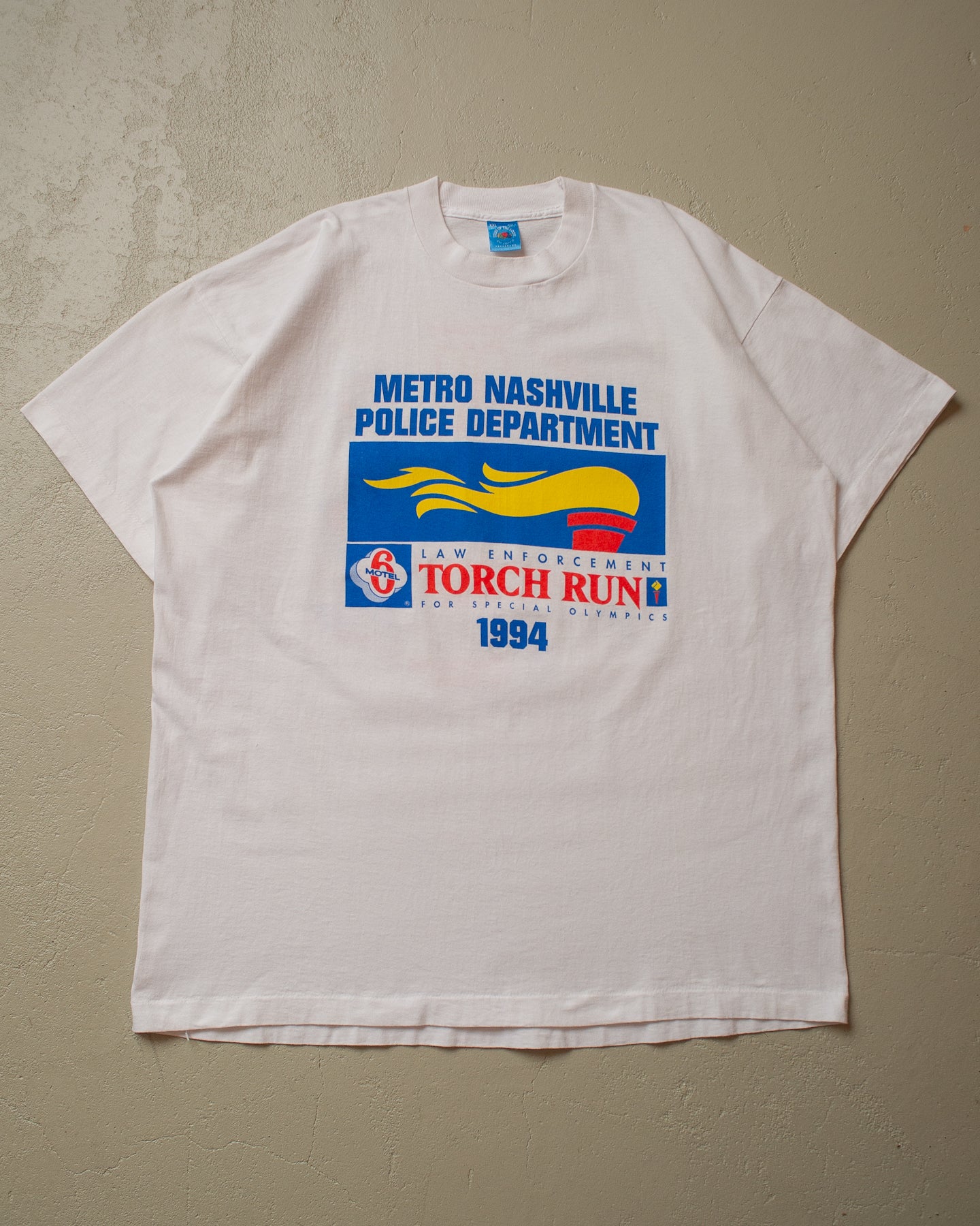 1994 Special Olympics Torch Run T-shirt white - XXL