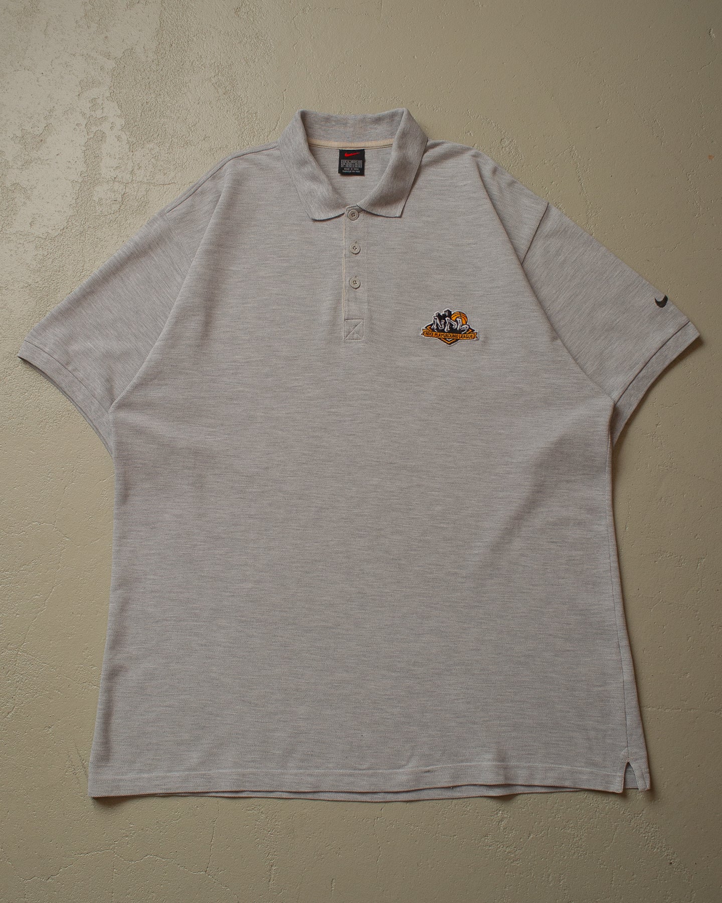 90s Nike Playground League Polo Shirt grey - XL/XXL