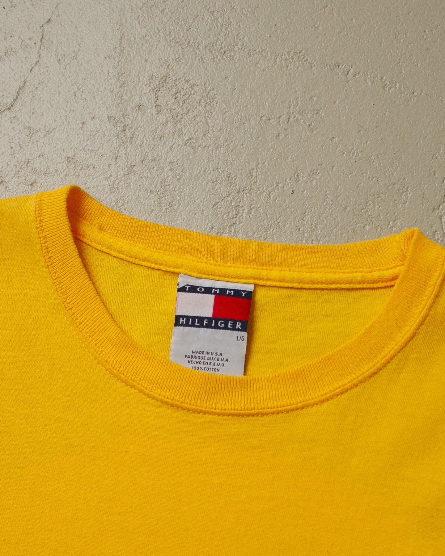 2000s Tommy Hilfiger Spellout T-shirt yellow - L/XL