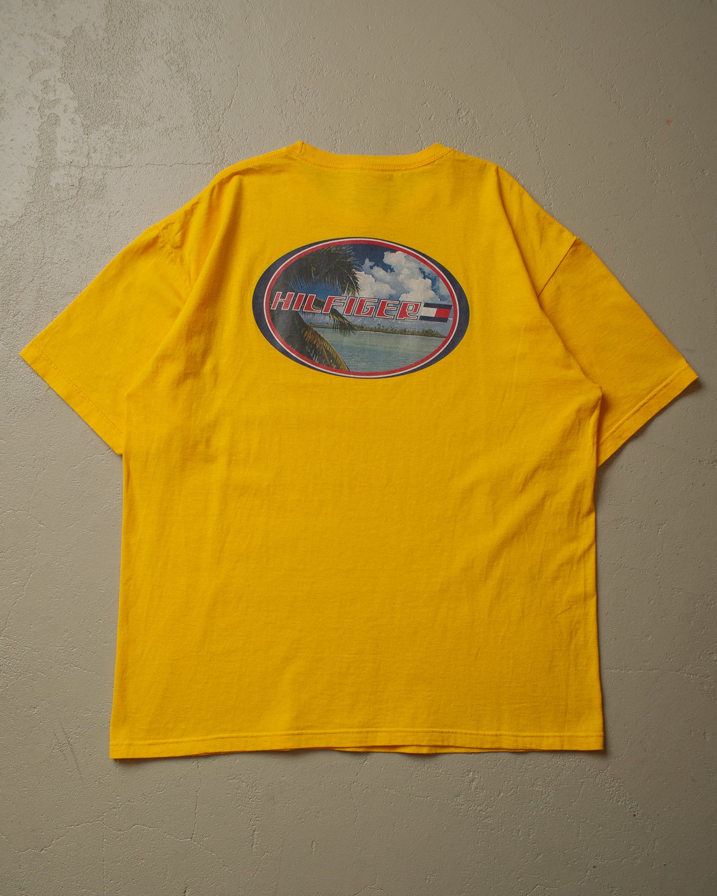 2000s Tommy Hilfiger Spellout T-shirt yellow - L/XL