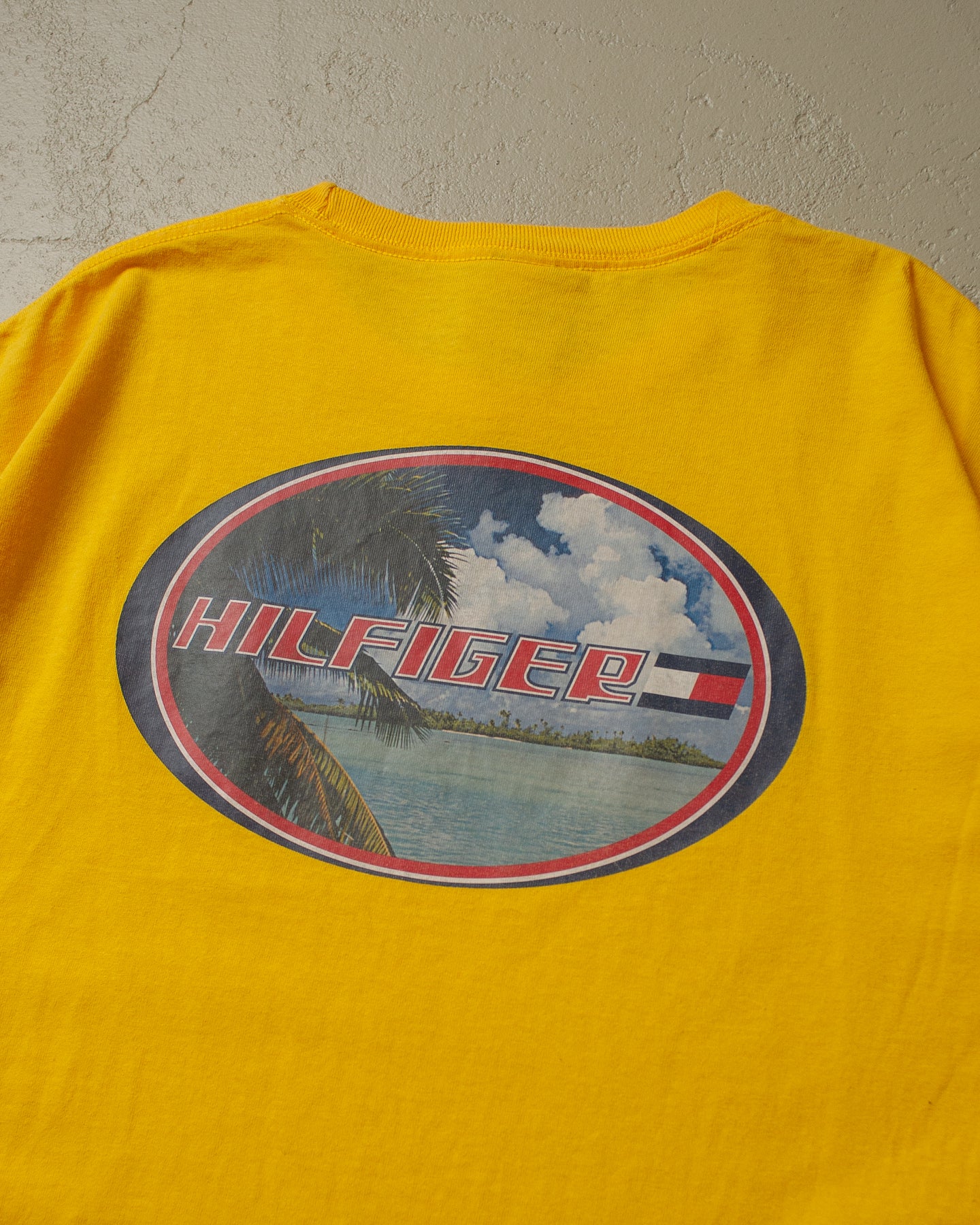 2000s Tommy Hilfiger Spellout T-shirt yellow - L/XL