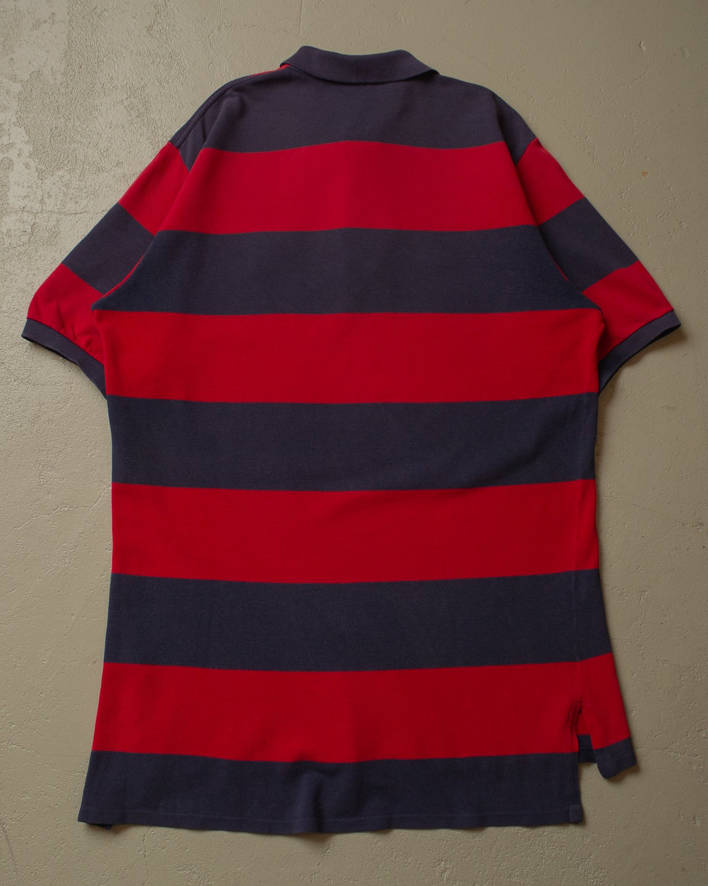 90s Polo Ralph Lauren striped Polo Shirt navyblue/red - XL/XXL