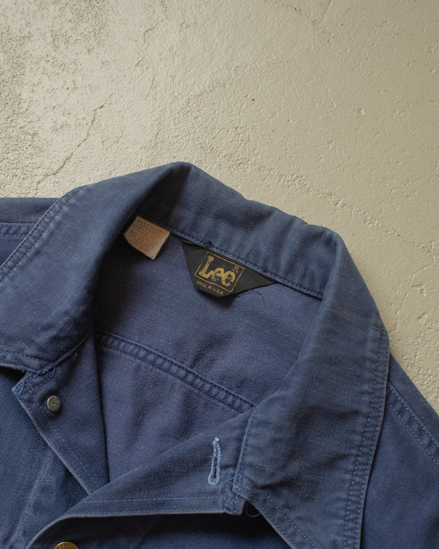 1970s Lee 2 Pocket Denim Jacket navyblue - L