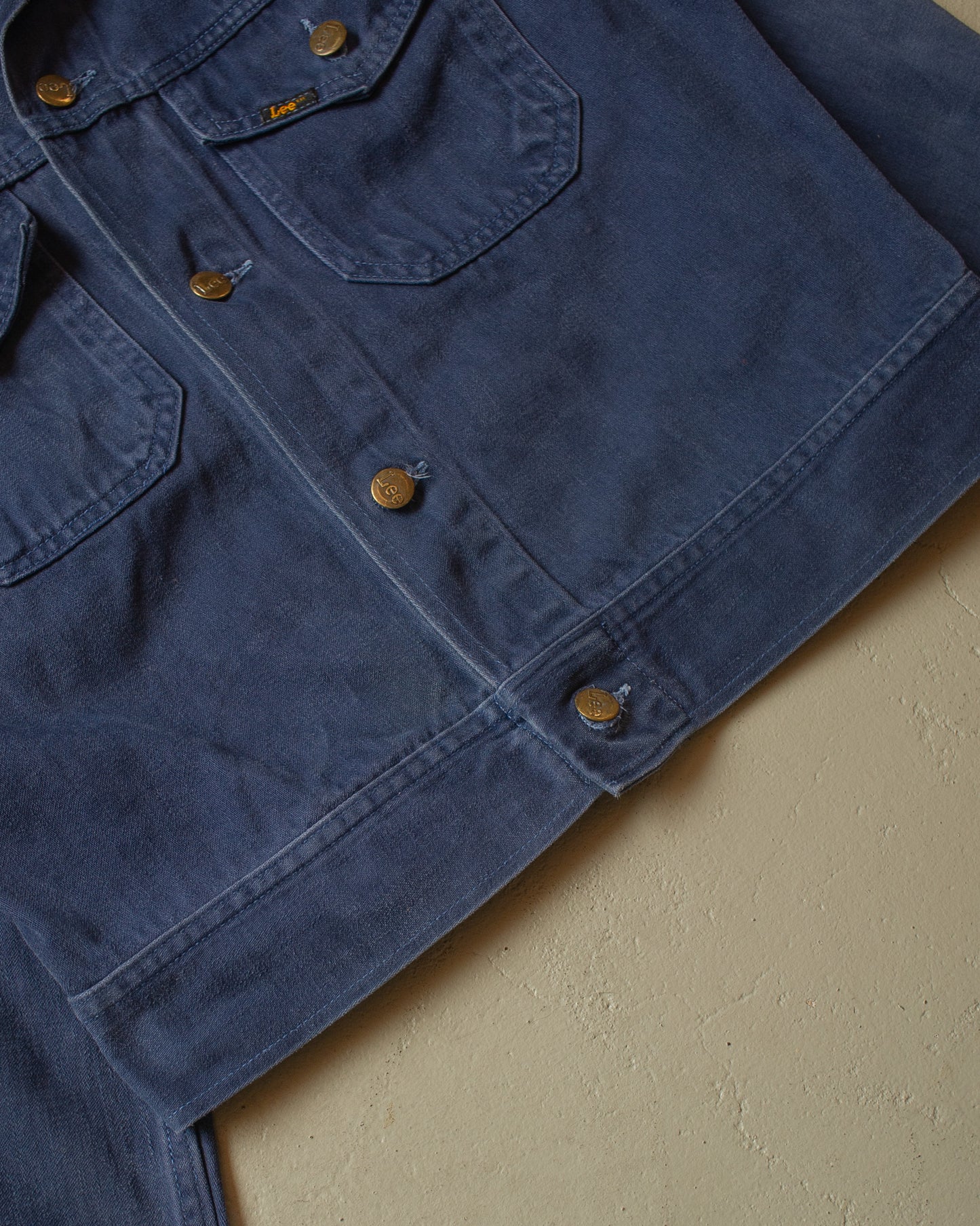 1970s Lee 2 Pocket Denim Jacket navyblue - L