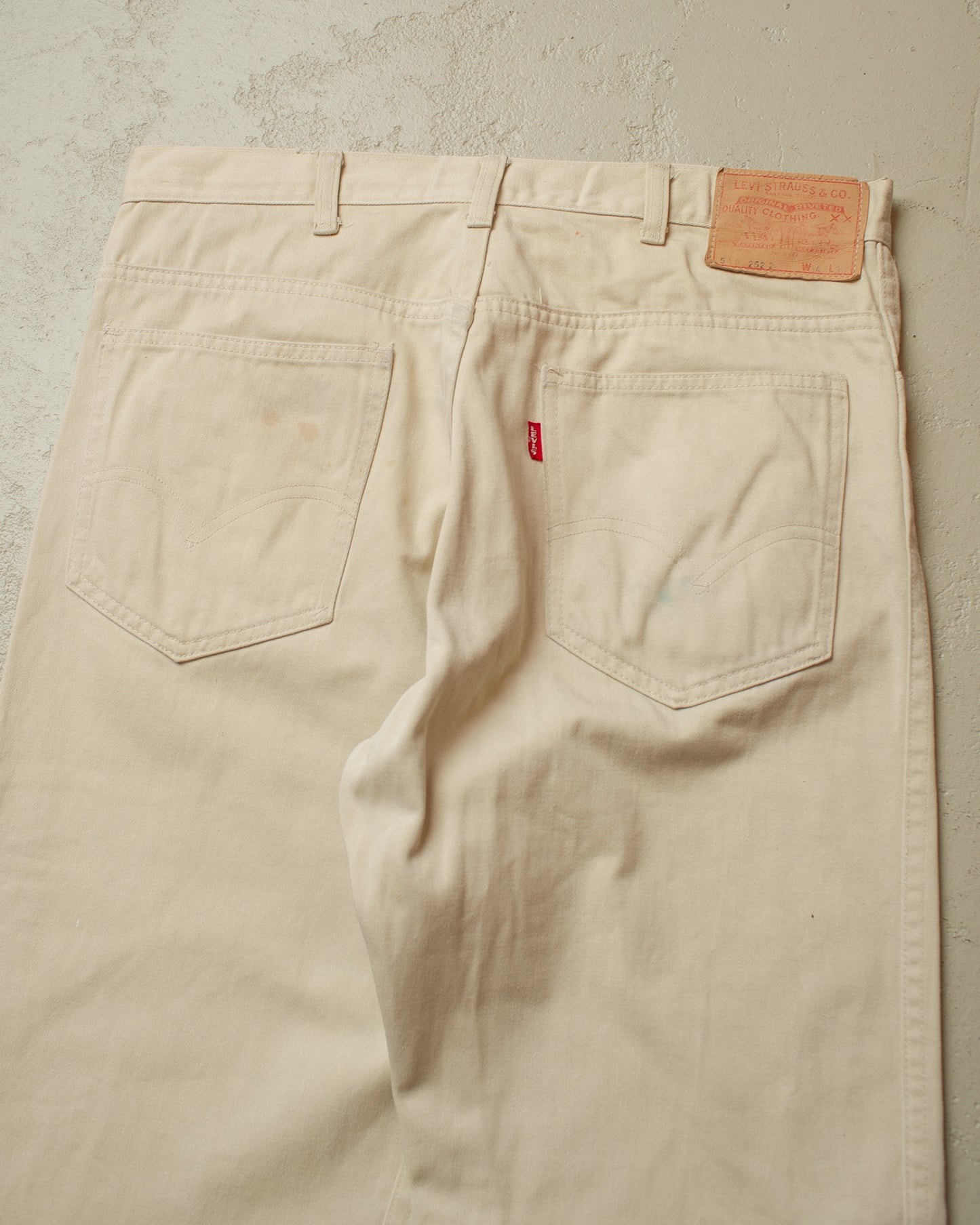 1960s Levi´s 518 Big E Straight Fit Jeans off white - W33 L28