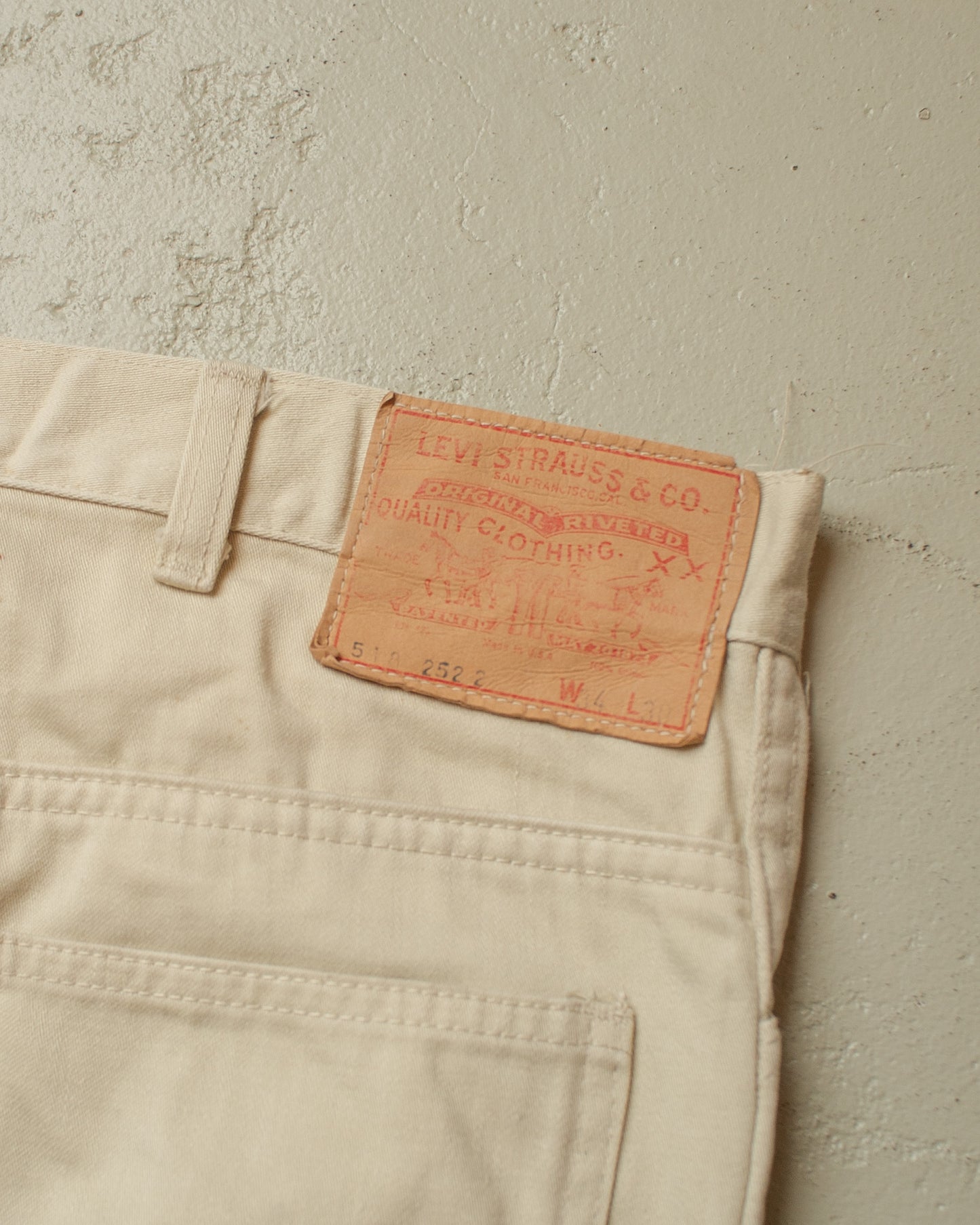 1960s Levi´s 518 Big E Straight Fit Jeans off white - W33 L28