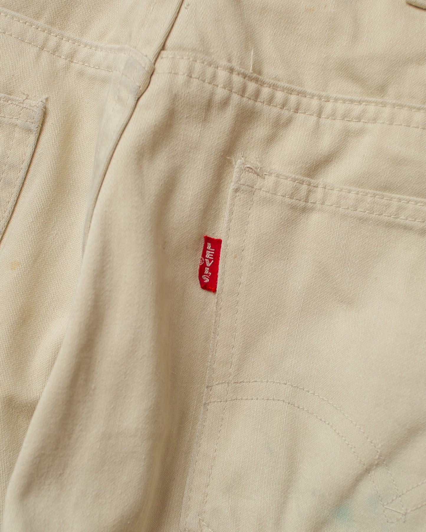 1960s Levi´s 518 Big E Straight Fit Jeans off white - W33 L28