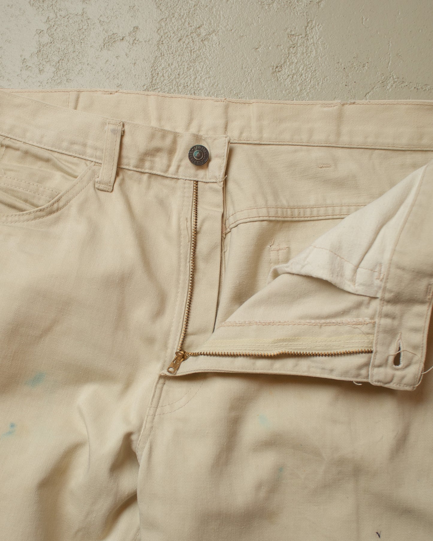 1960s Levi´s 518 Big E Straight Fit Jeans off white - W33 L28