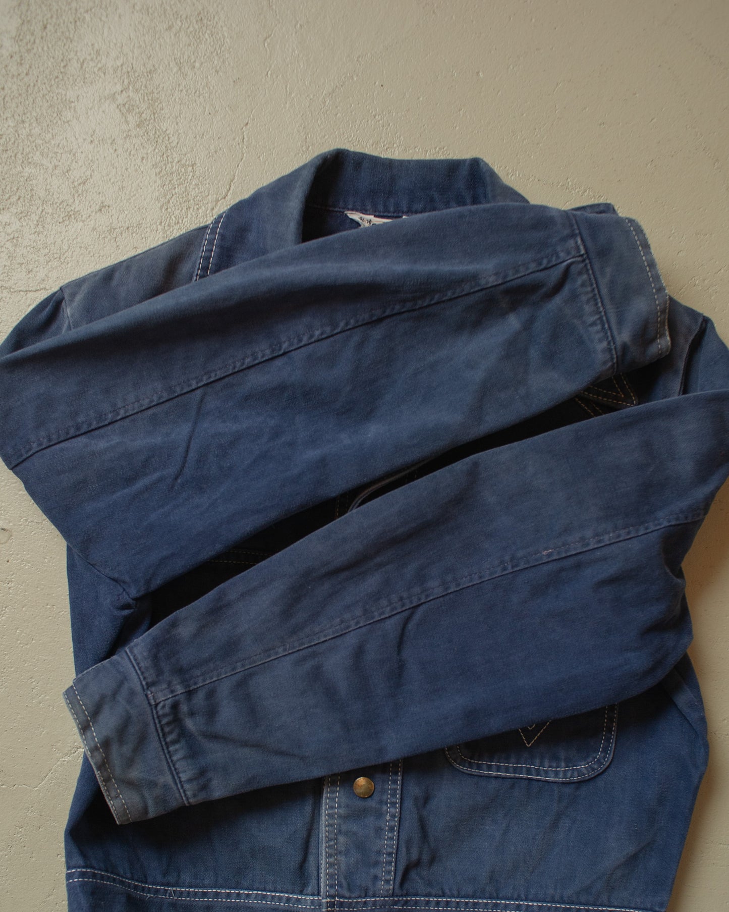 1970s Campus Denim Jacket faded navyblue - M