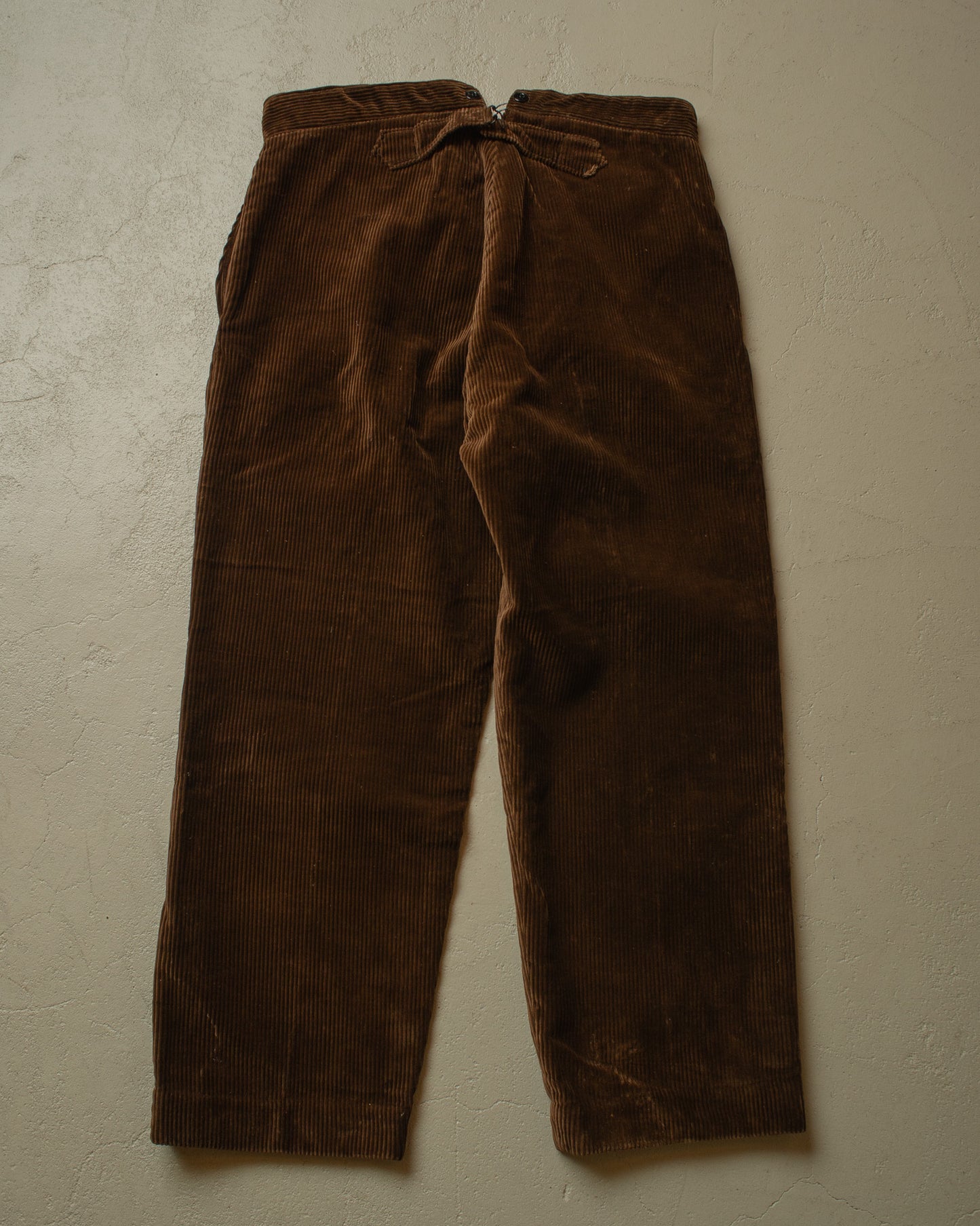 1930s "Au Fusil" French Corduroy Workwear Pants brown - W36 L29