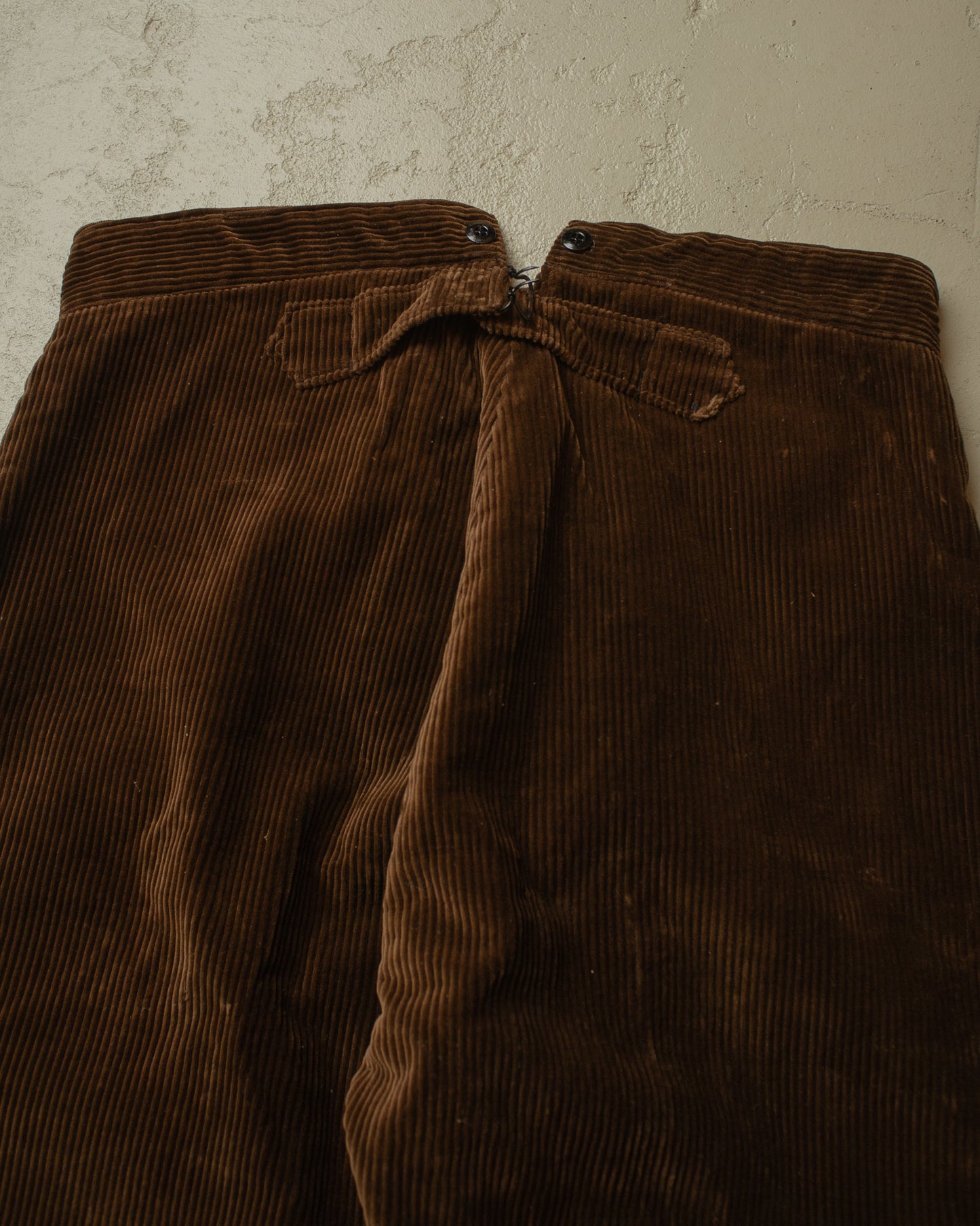 1930s "Au Fusil" French Corduroy Workwear Pants brown - W36 L29