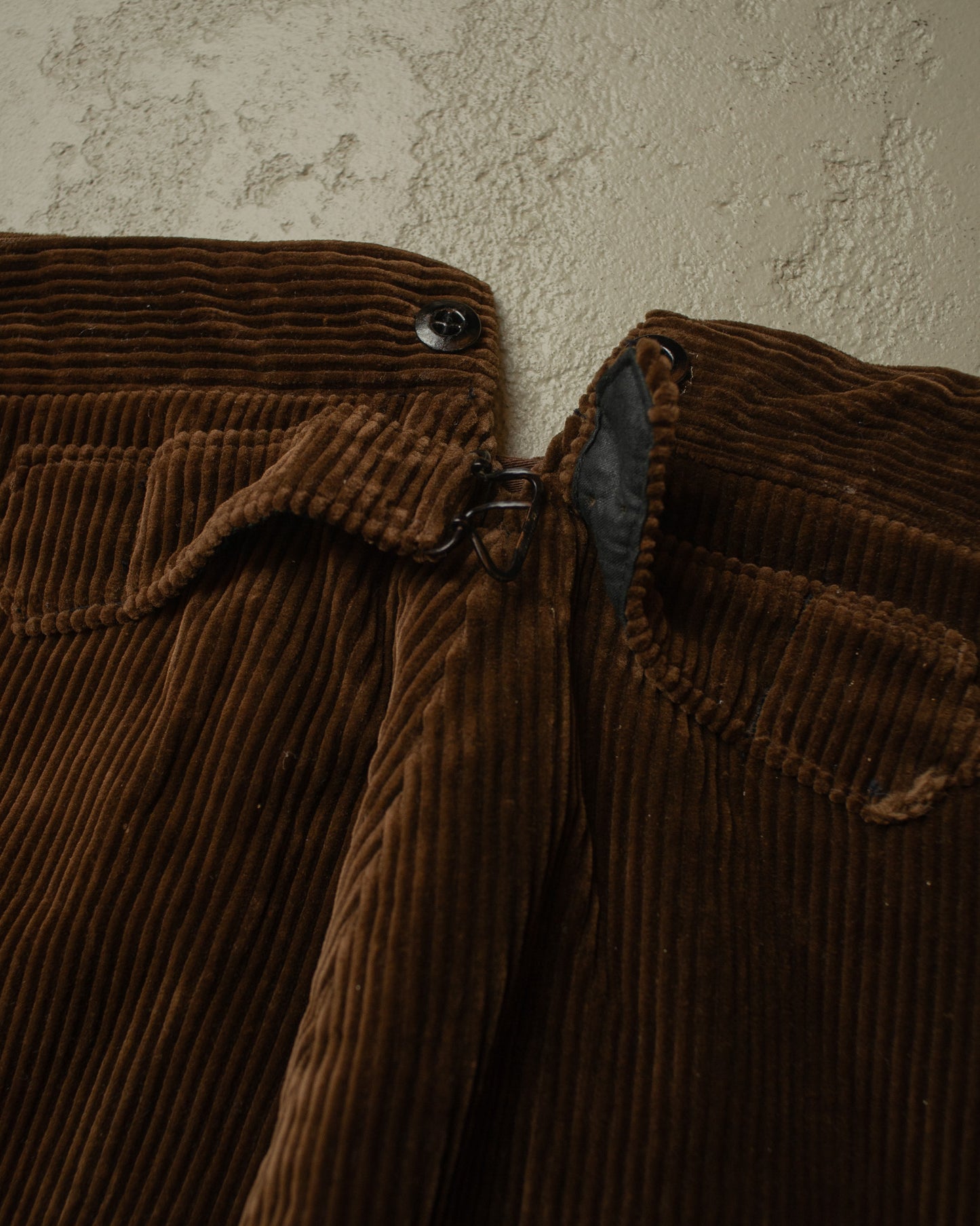 1930s "Au Fusil" French Corduroy Workwear Pants brown - W36 L29