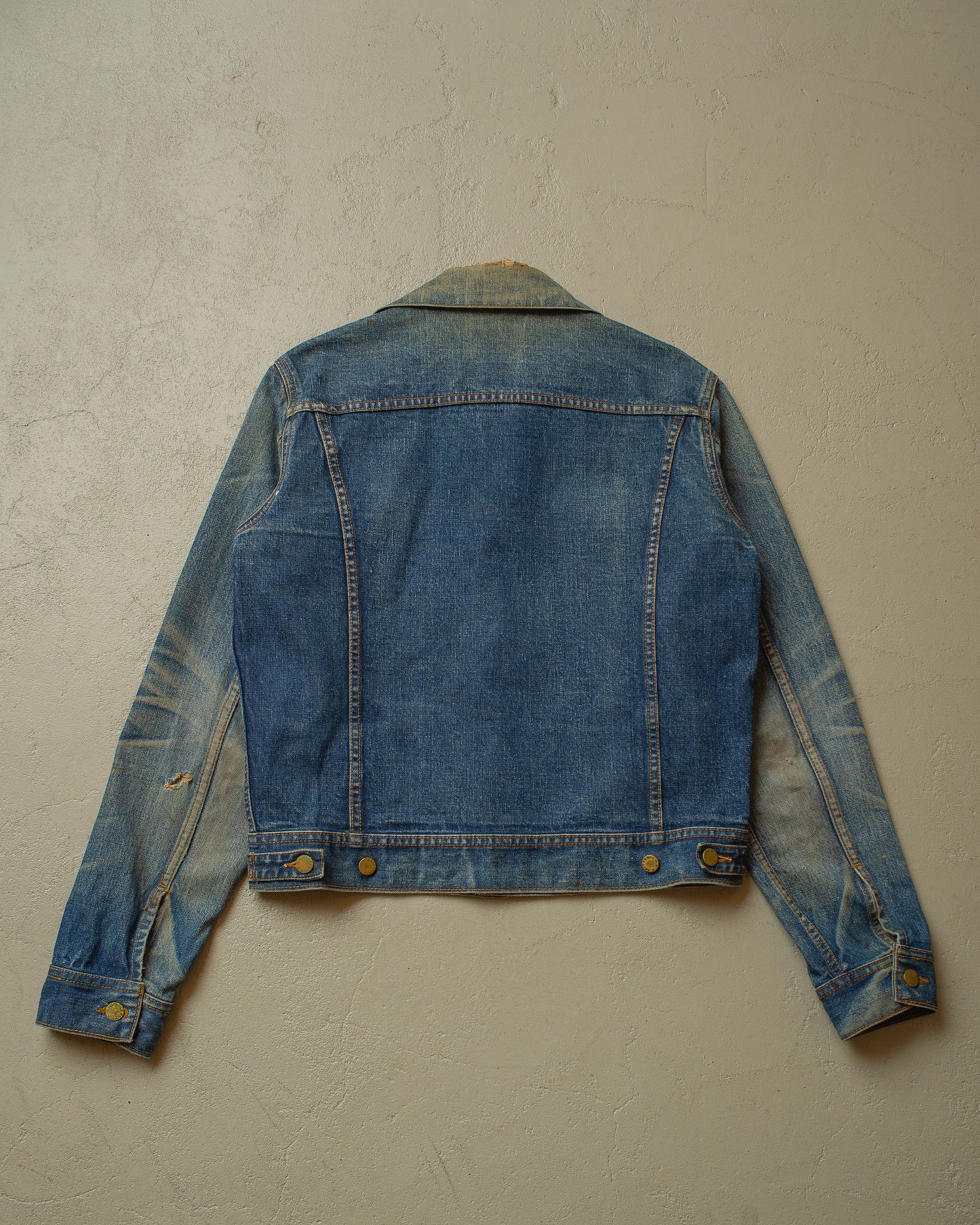 1980s Brittania Faded Denim Jacket blue - M/L