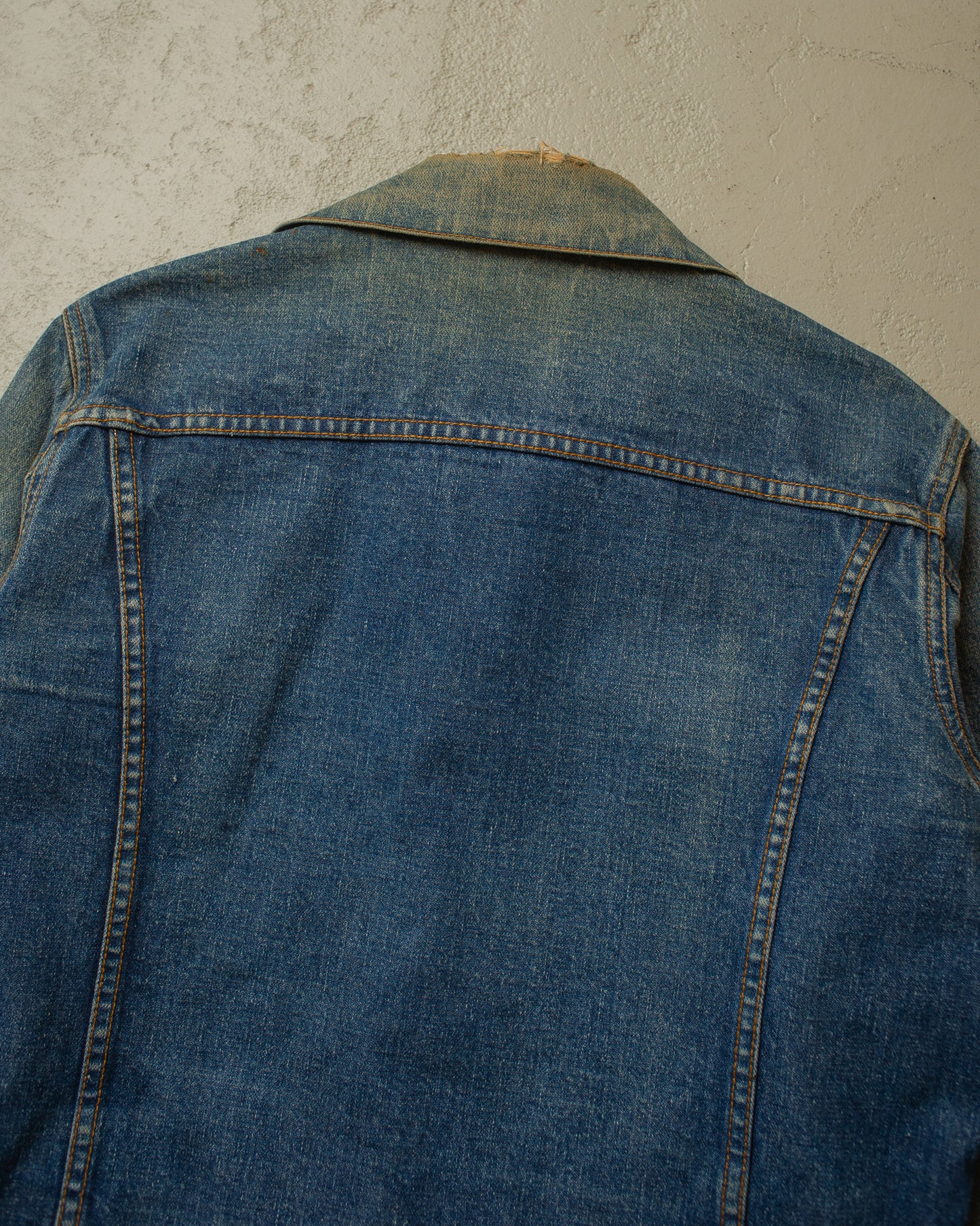 1980s Brittania Faded Denim Jacket blue - M/L