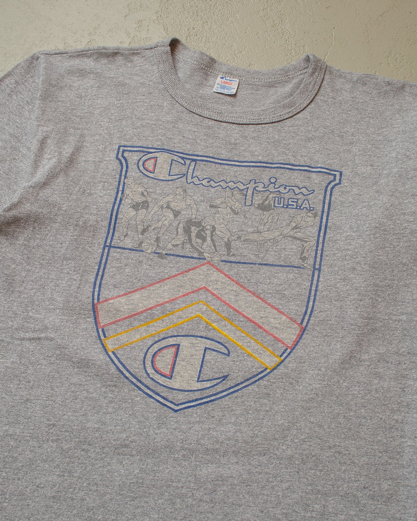 1980s Champion Print T-shirt grey - ´M/L