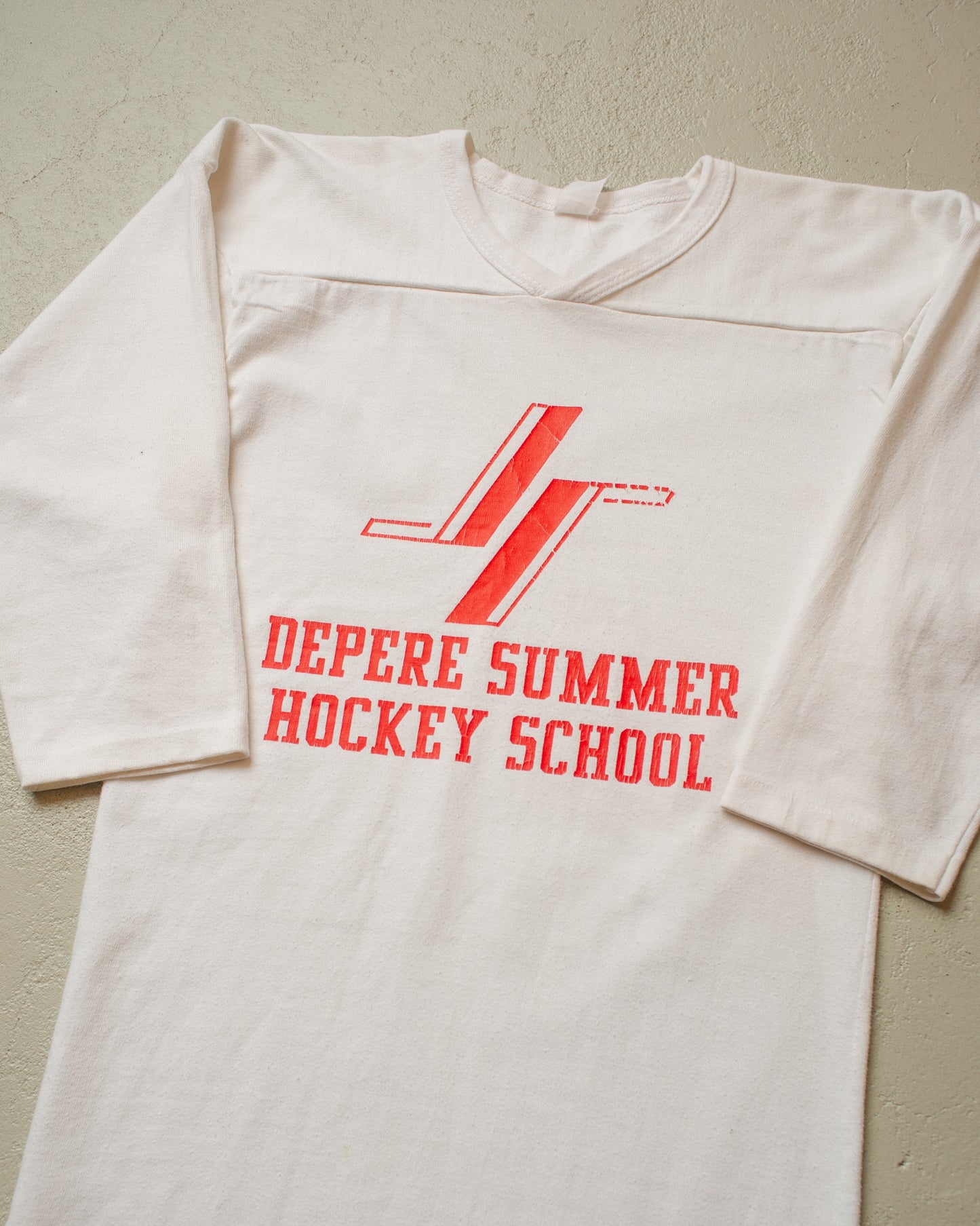 1970s/80s Hockey School Jersey white - XS/S
