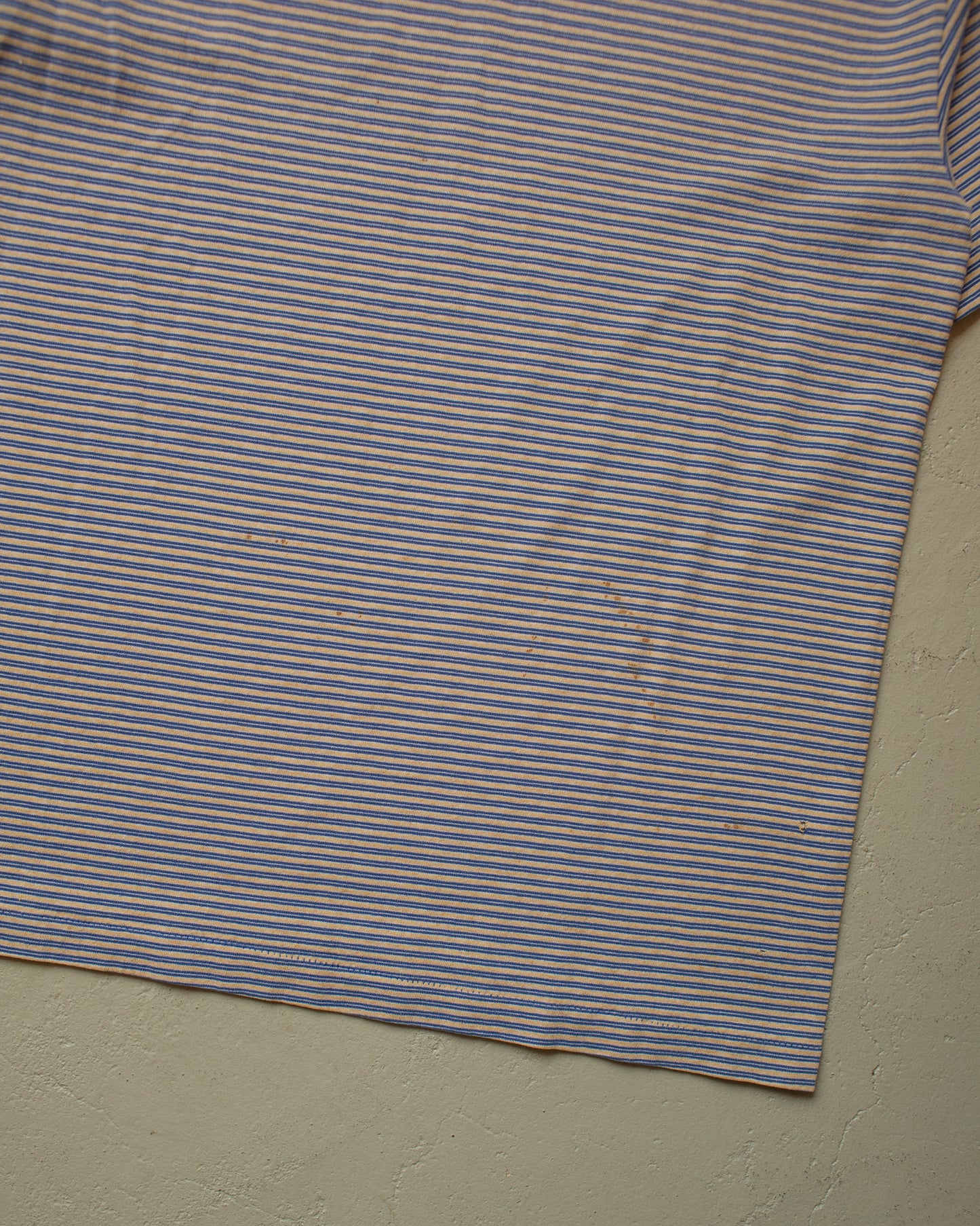 1990s striped T-shirt blue/beige - M
