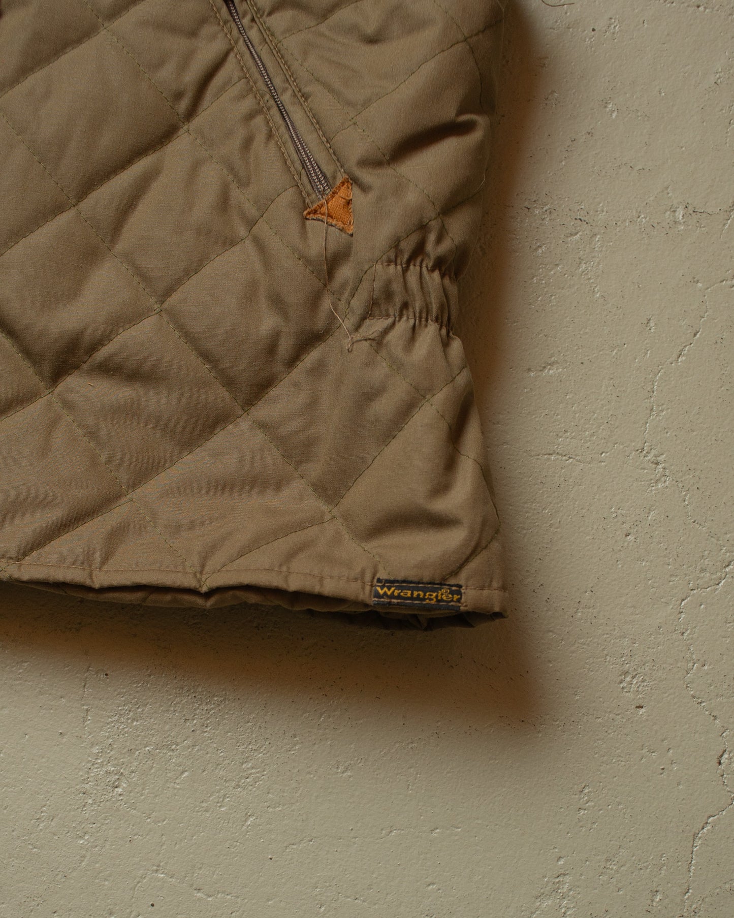 1970s/80s Womens Wrangler Quilted Vest brown - S