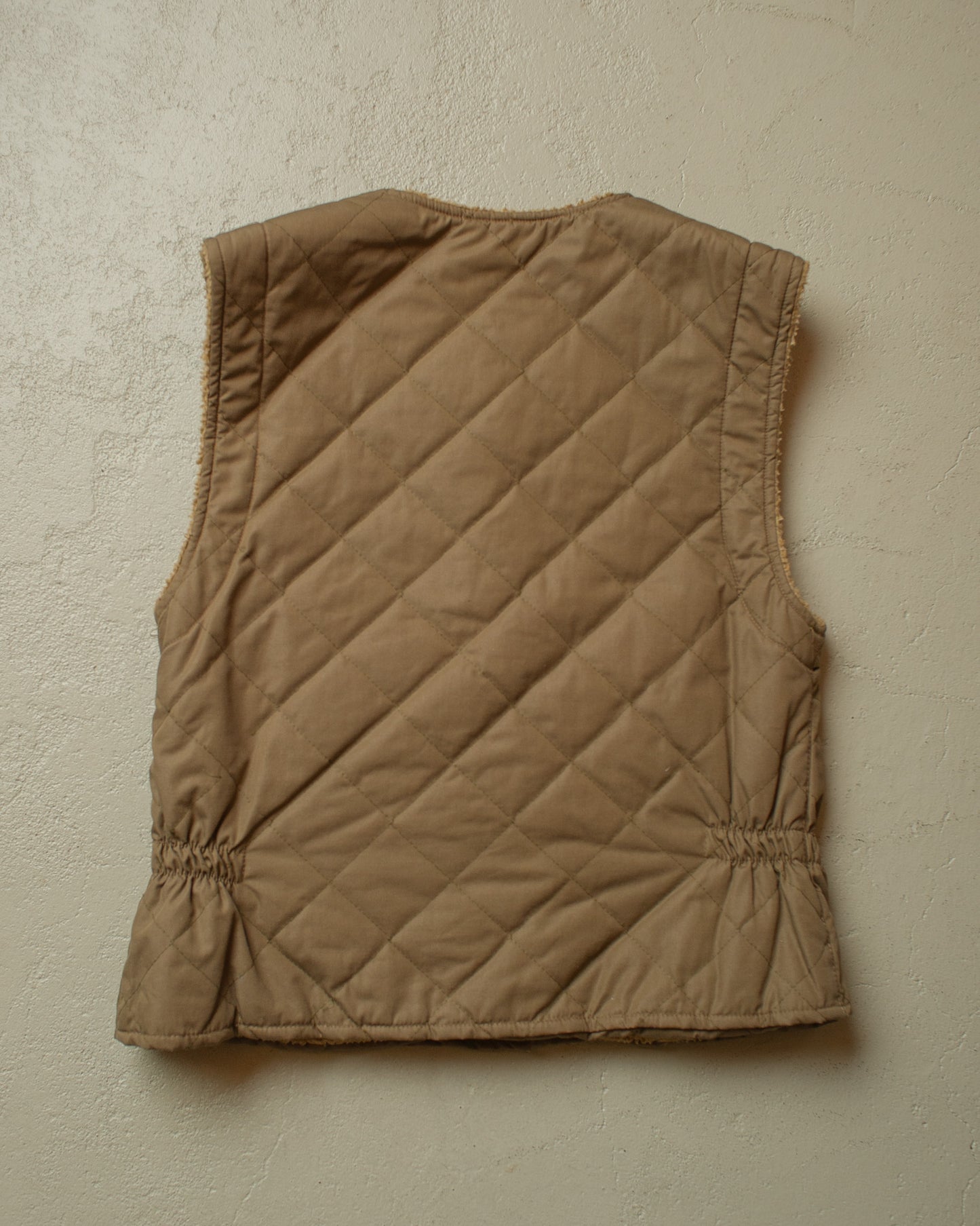 1970s/80s Womens Wrangler Quilted Vest brown - S