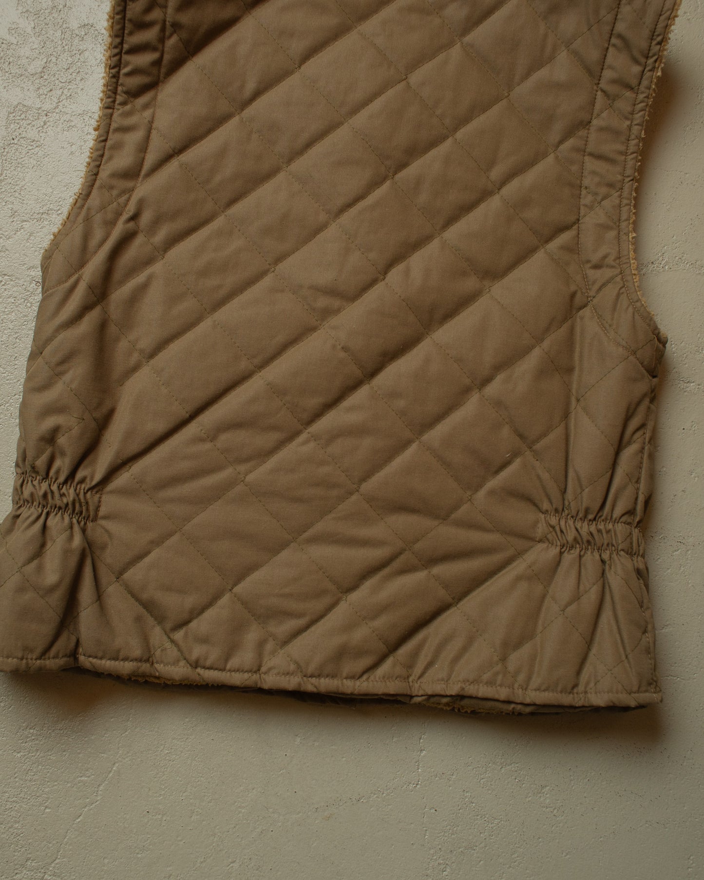 1970s/80s Womens Wrangler Quilted Vest brown - S