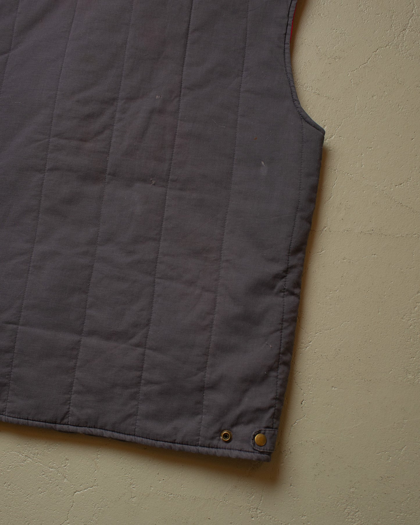 1980s West-Club Quilted Vest grey - M/L