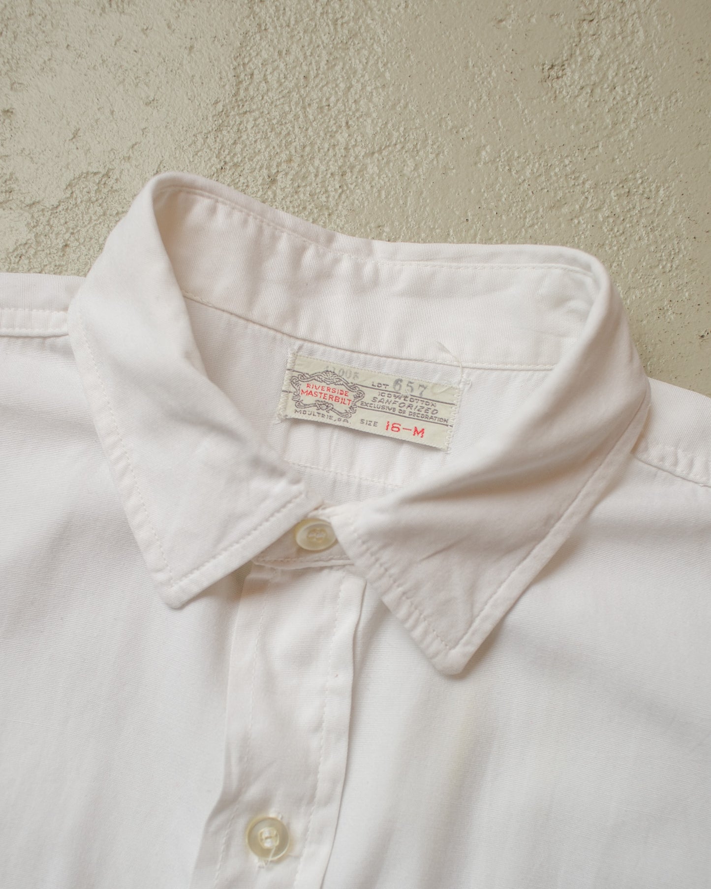 1960s/70s "Drollinger" Work Shirt white - M