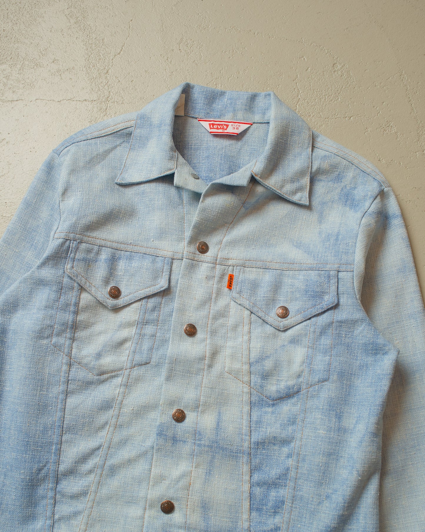 1970s Levi´s crazy Faded light Denim Jacket blue - M