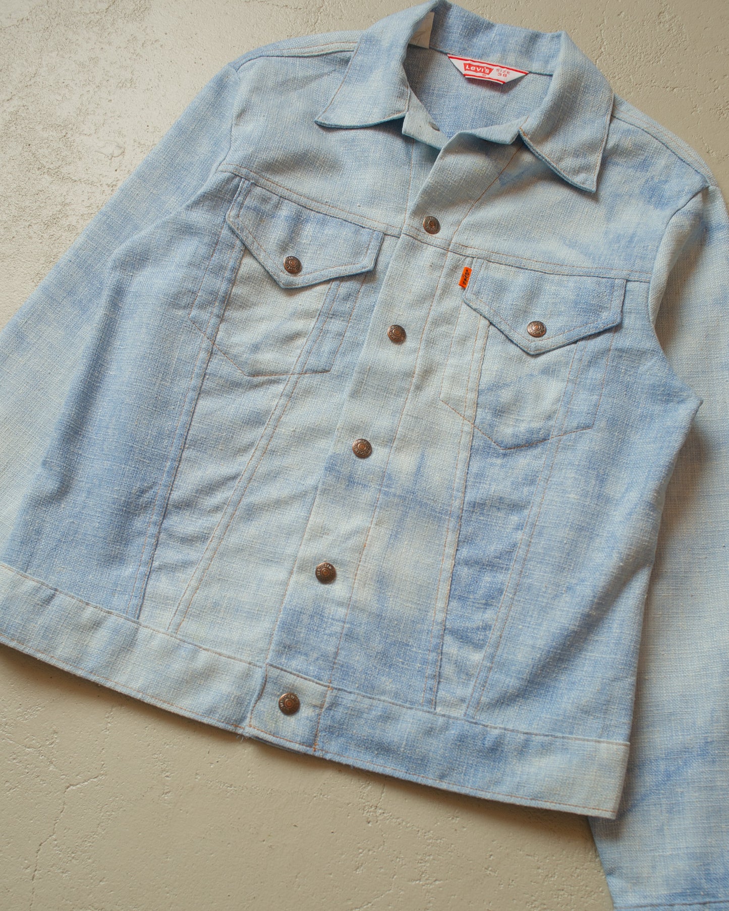 1970s Levi´s crazy Faded light Denim Jacket blue - M