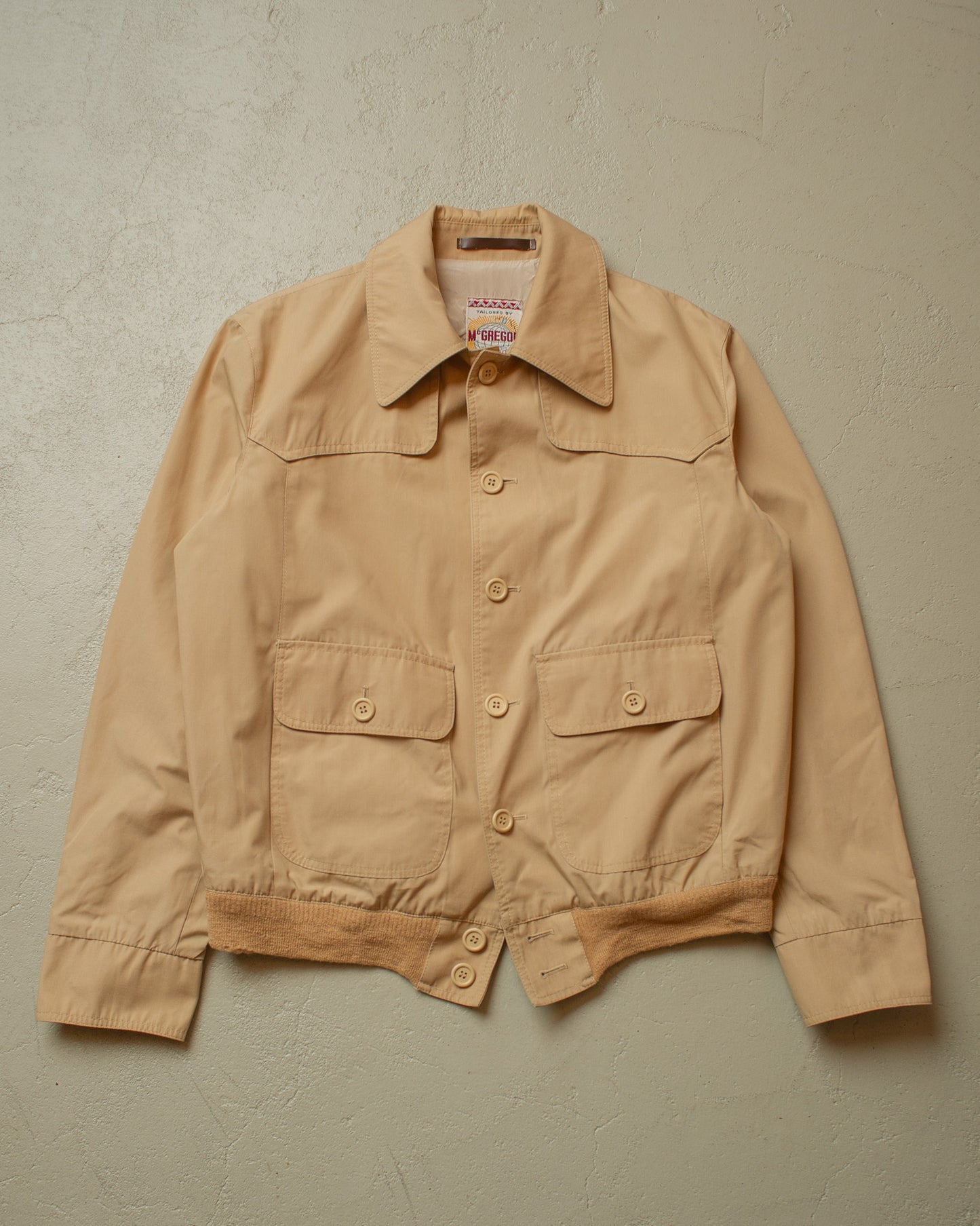 1970s McGregor light Bomber Jacket beige - L/XL