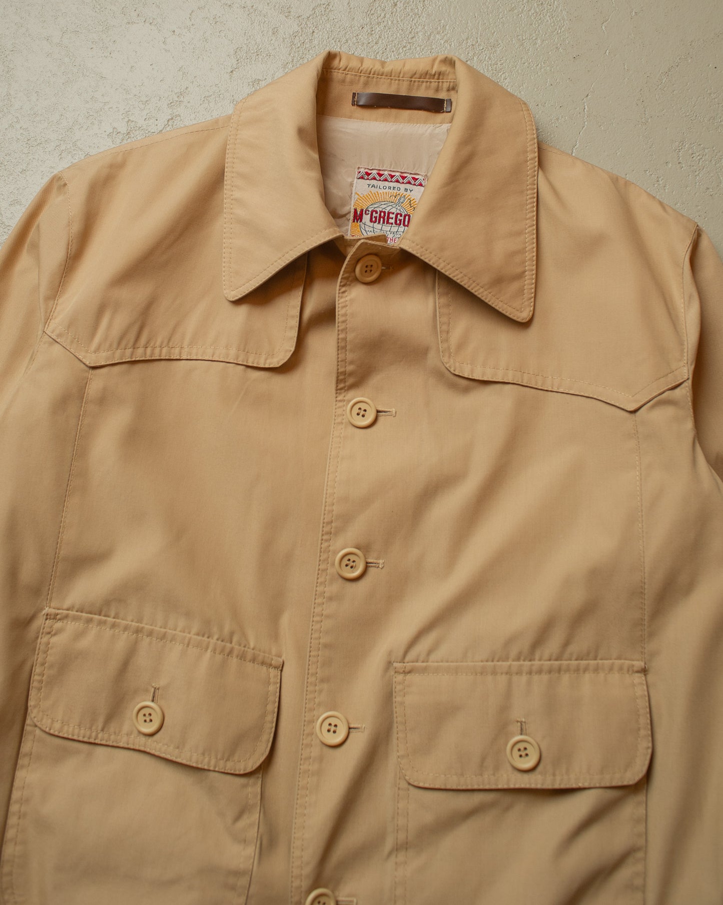 1970s McGregor light Bomber Jacket beige - L/XL