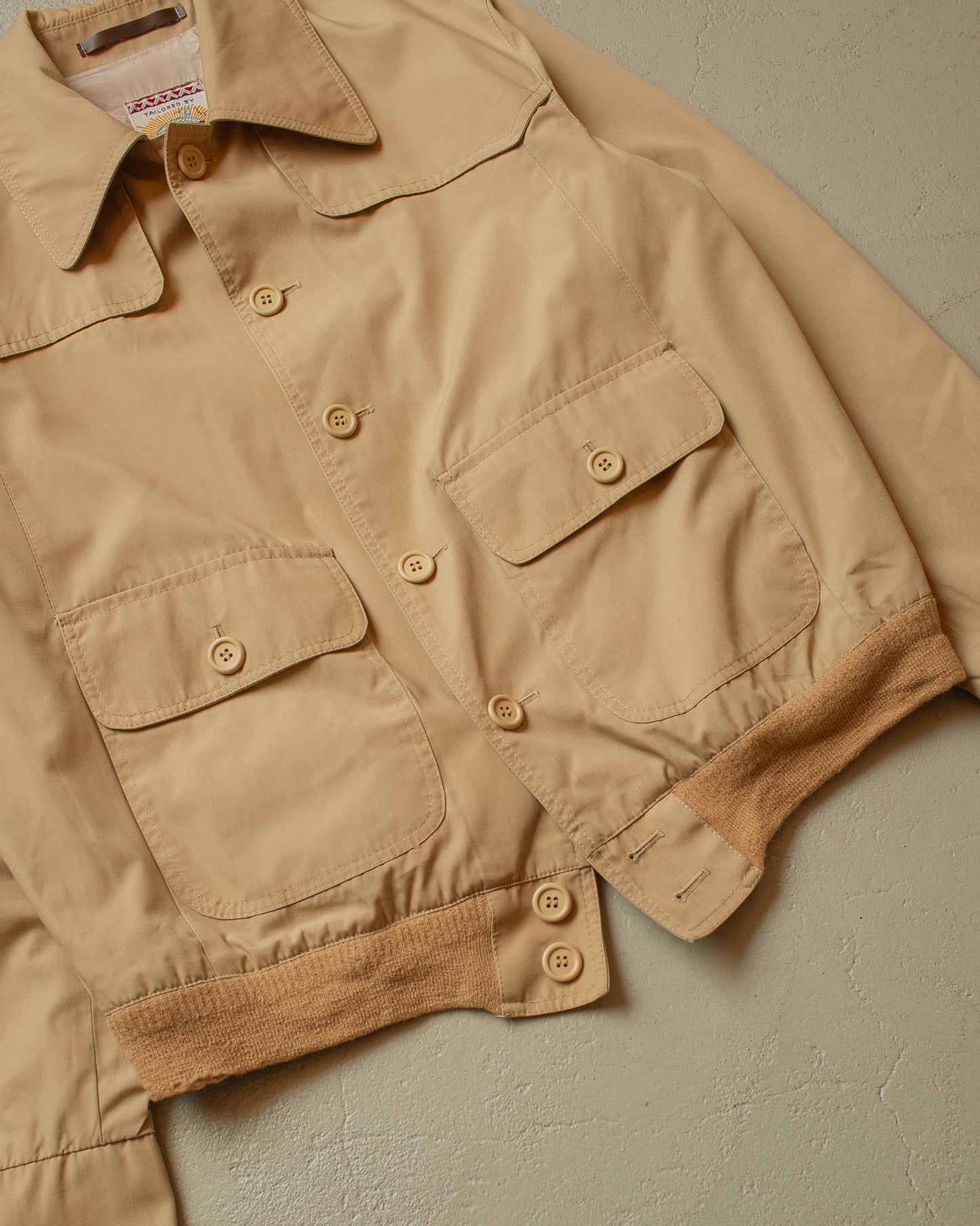 1970s McGregor light Bomber Jacket beige - L/XL