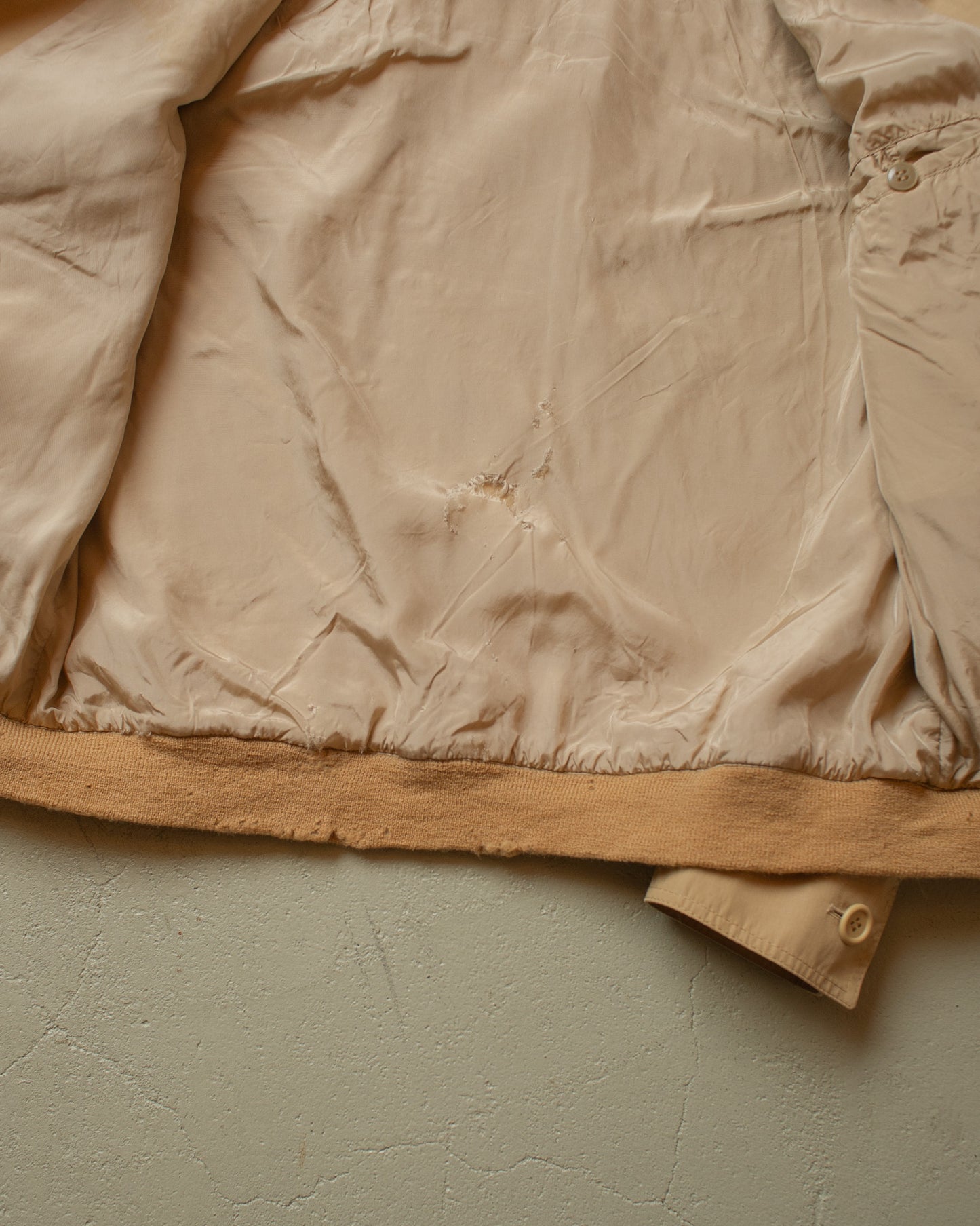 1970s McGregor light Bomber Jacket beige - L/XL