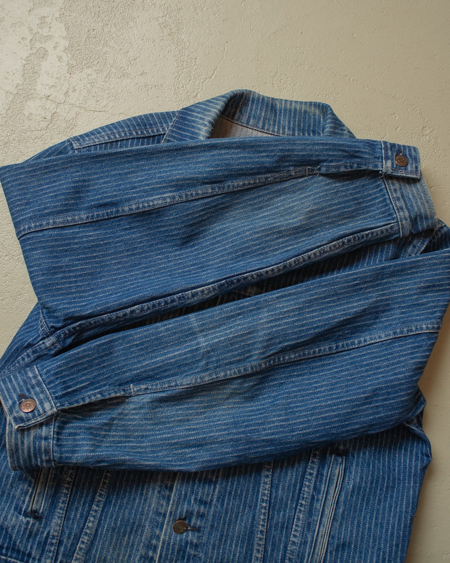 1980s Levi´s Type 3 Pinstriped Denim Jacket blue - XL