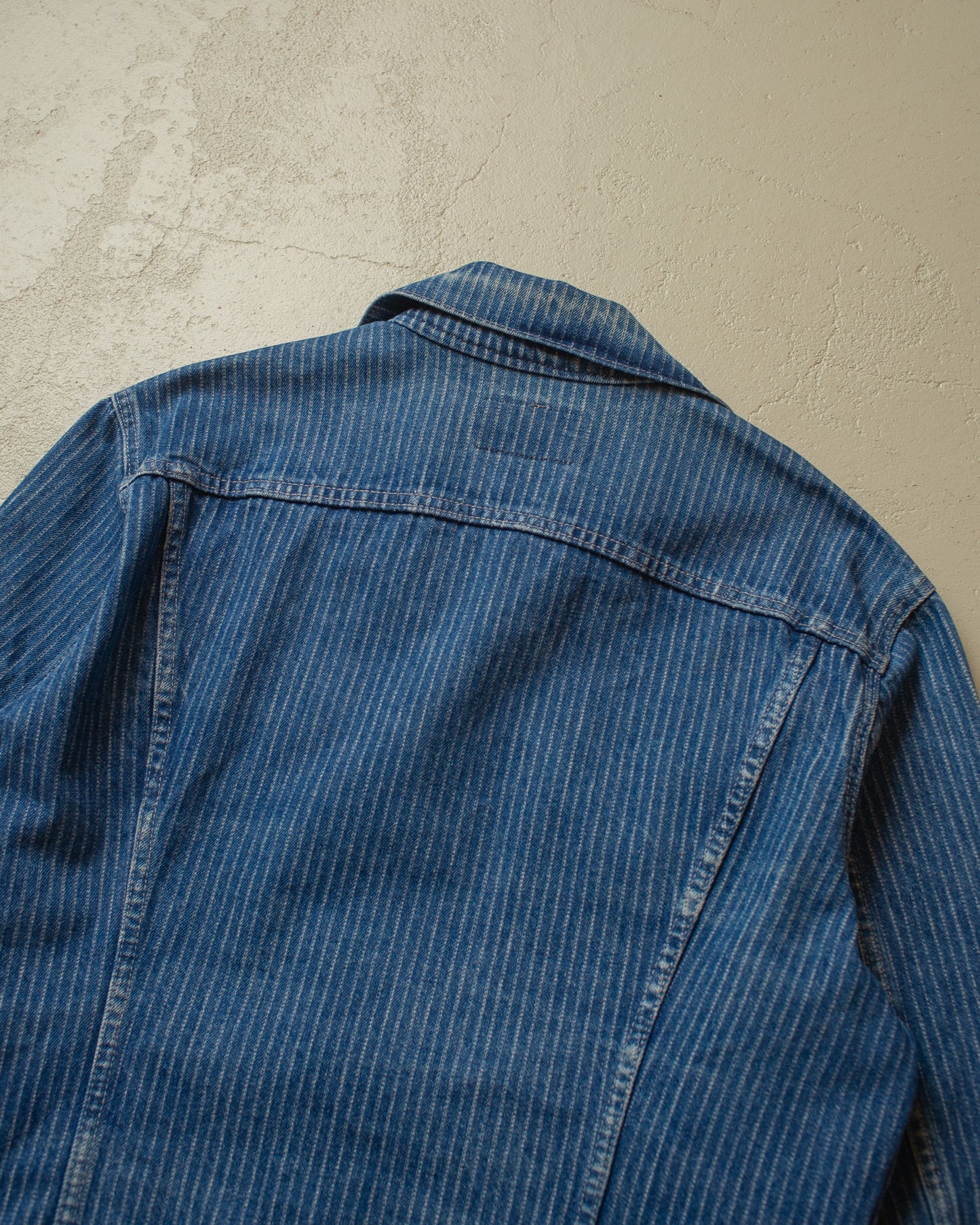 1980s Levi´s Type 3 Pinstriped Denim Jacket blue - XL