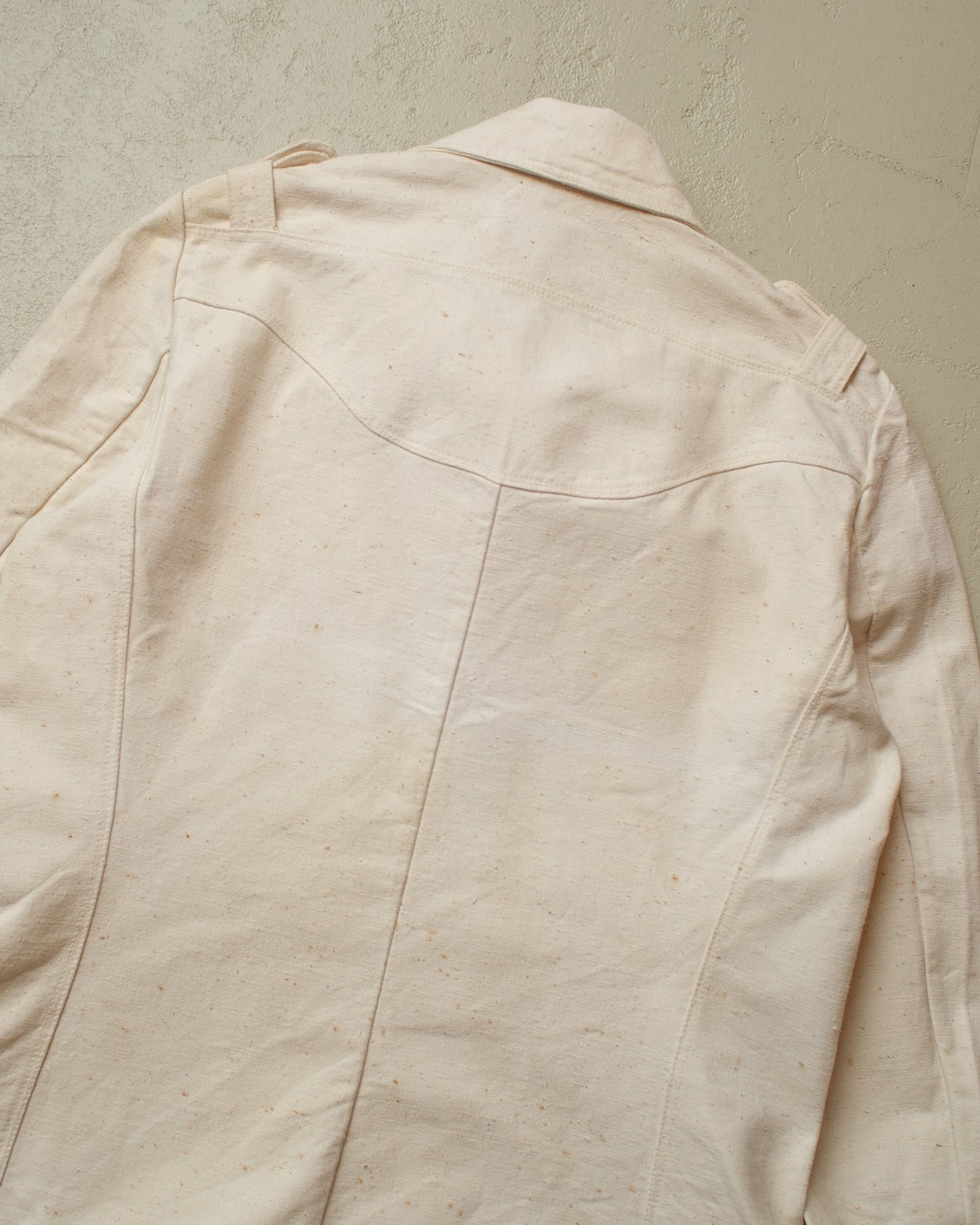 1970s Wrangler Denim Shirt Jacket creme/white - M/L