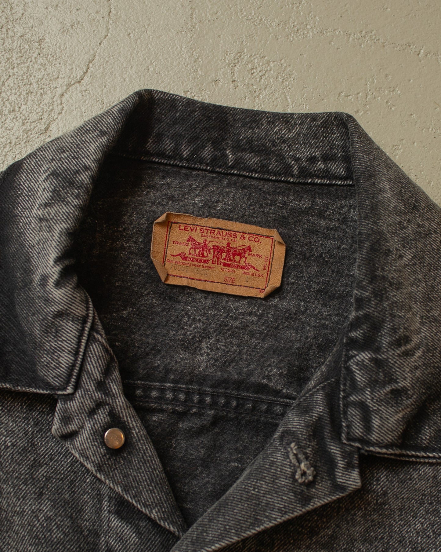 1980s Levis Type 3 Denim Jacket black - L