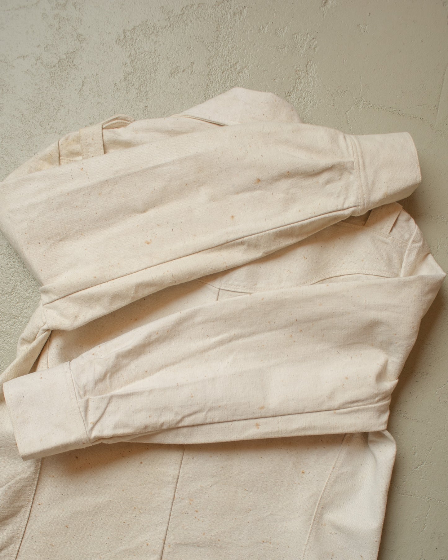1970s Wrangler Denim Shirt Jacket creme/white - M/L