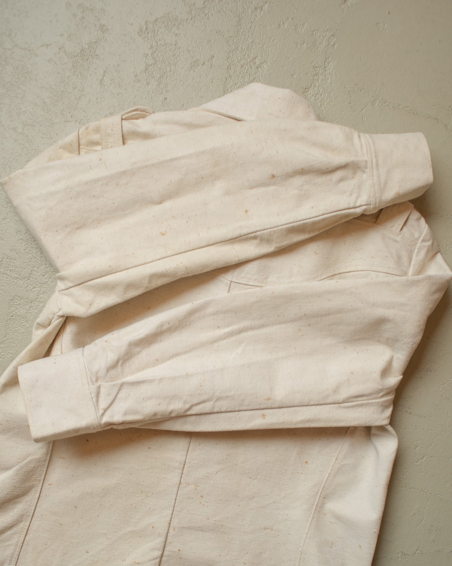 1970s Wrangler Denim Shirt Jacket creme/white - M/L