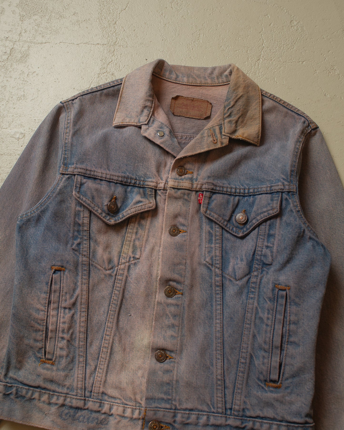 1980s Levis crazy Faded Type 3 Denim Jacket blue - S/M