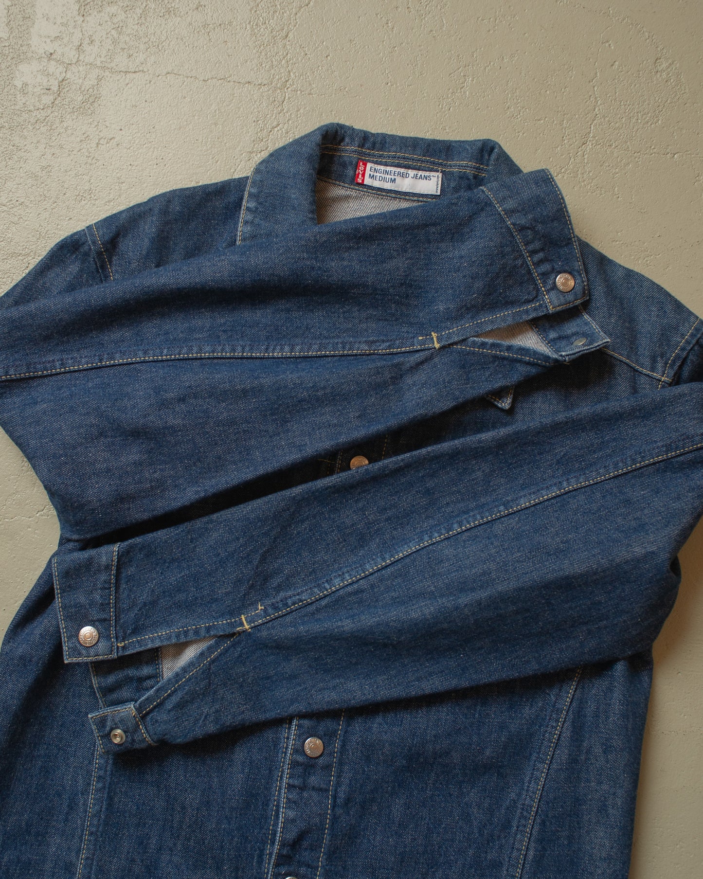 2000s Levis Engineered 1 Pocket Denim Jacket blue - M/L