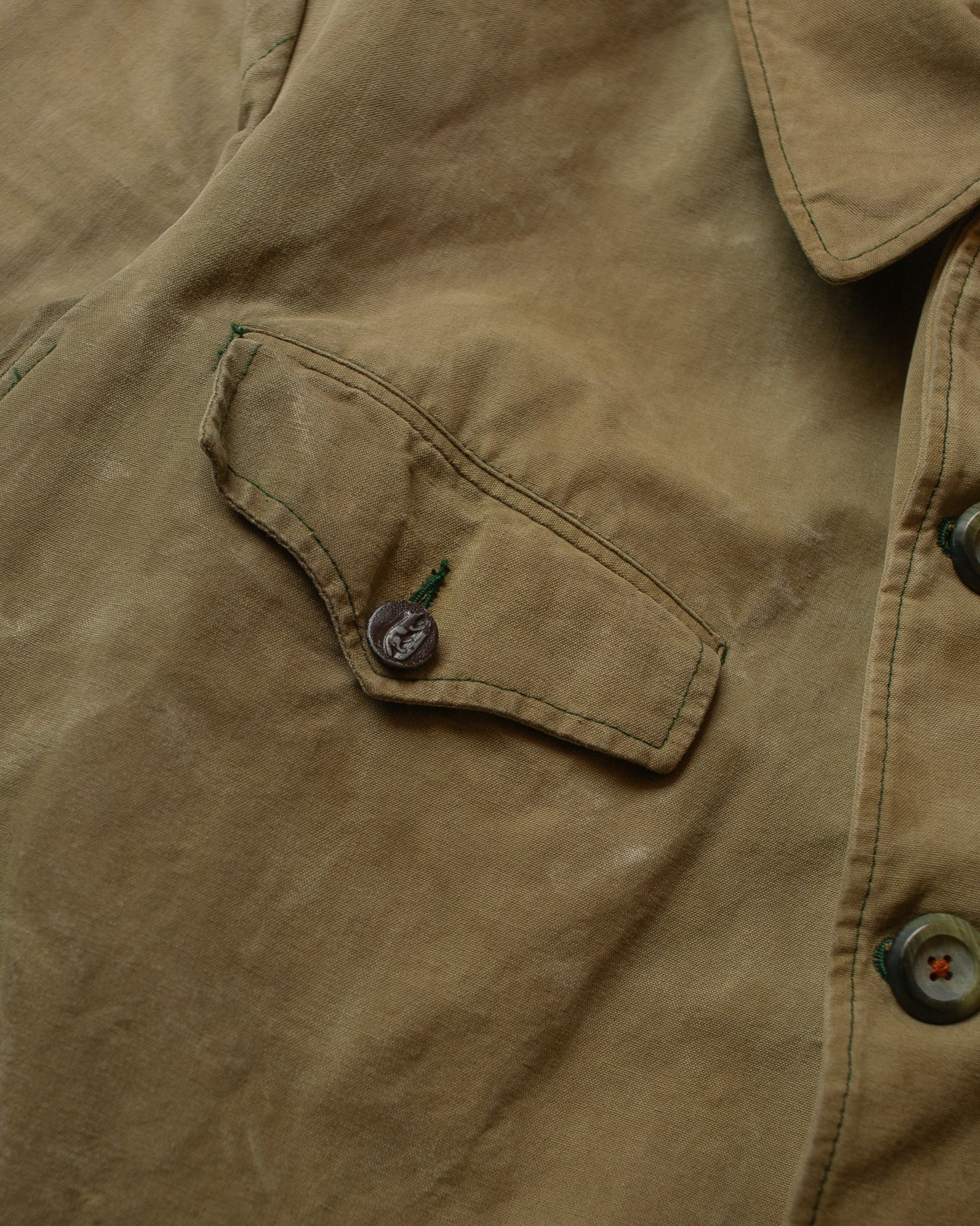 1930s/40s "La Favorite" French Hunting Jacket beige - L