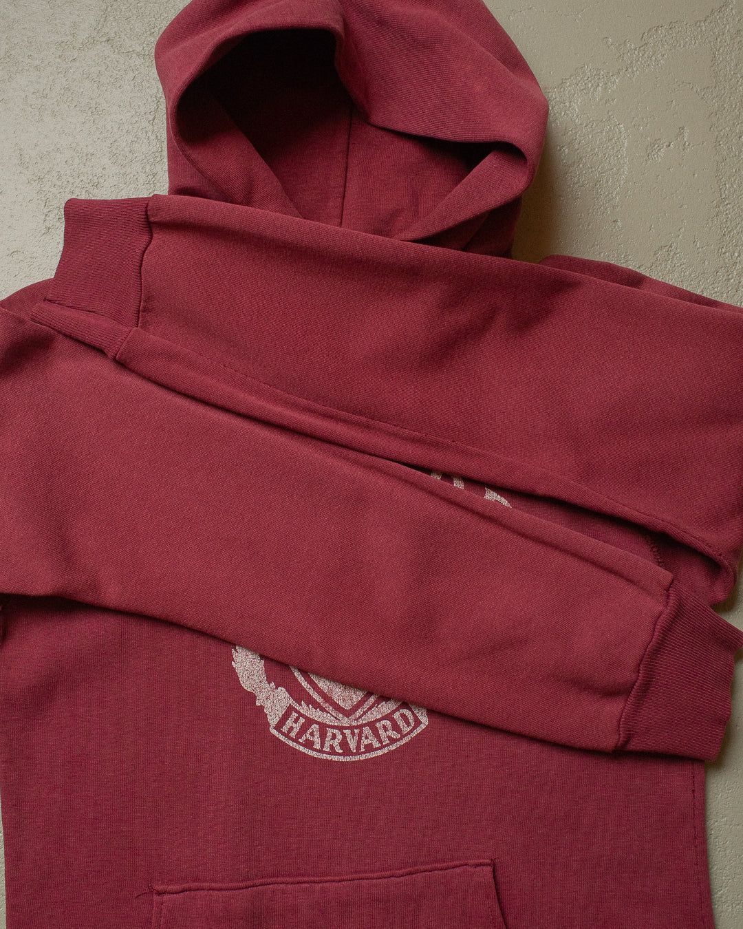 80s Champion Harvard Hoodie burgundy - S